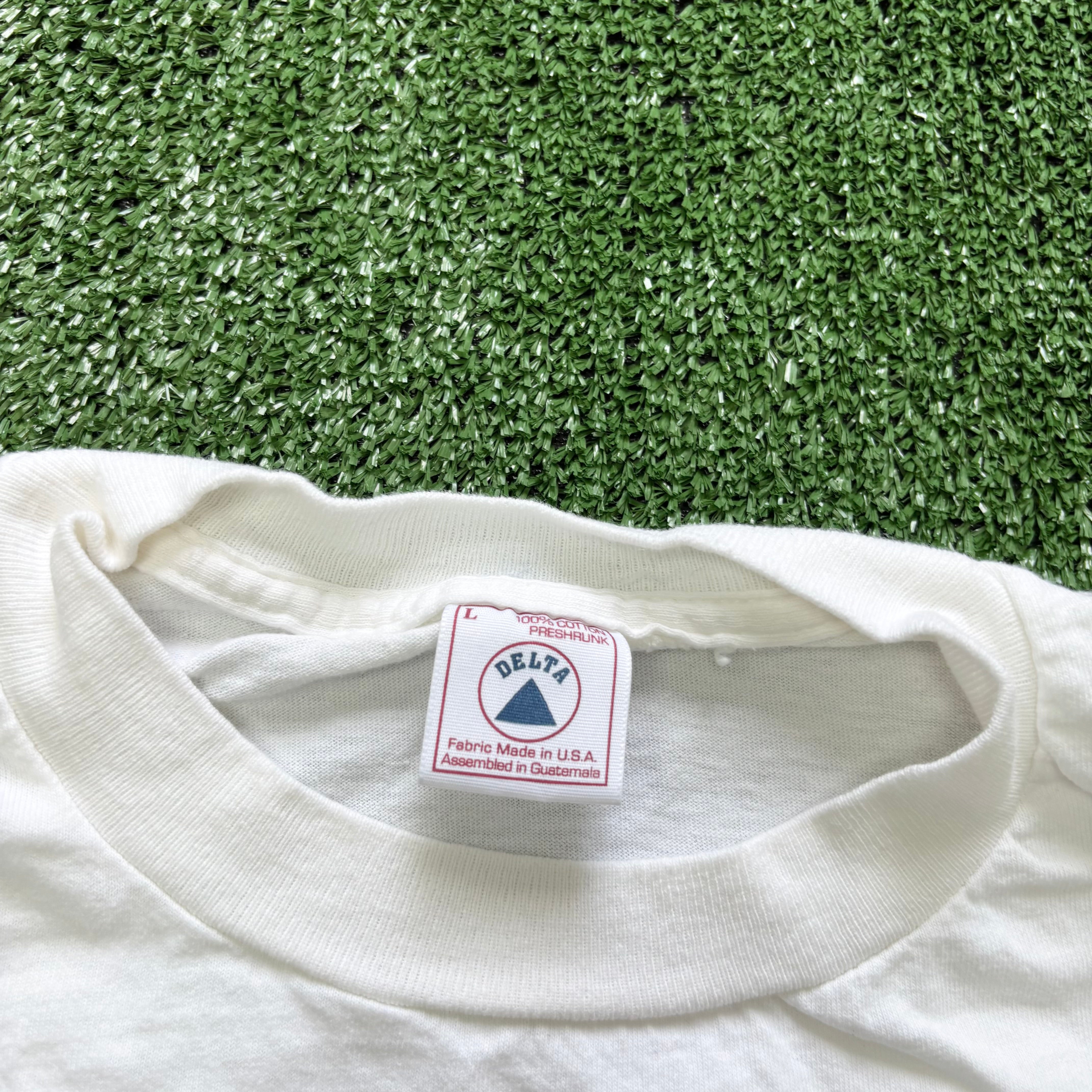 Vintage T Shirt Mens Large White Single Stitch Graphic Print 90s USA (E)