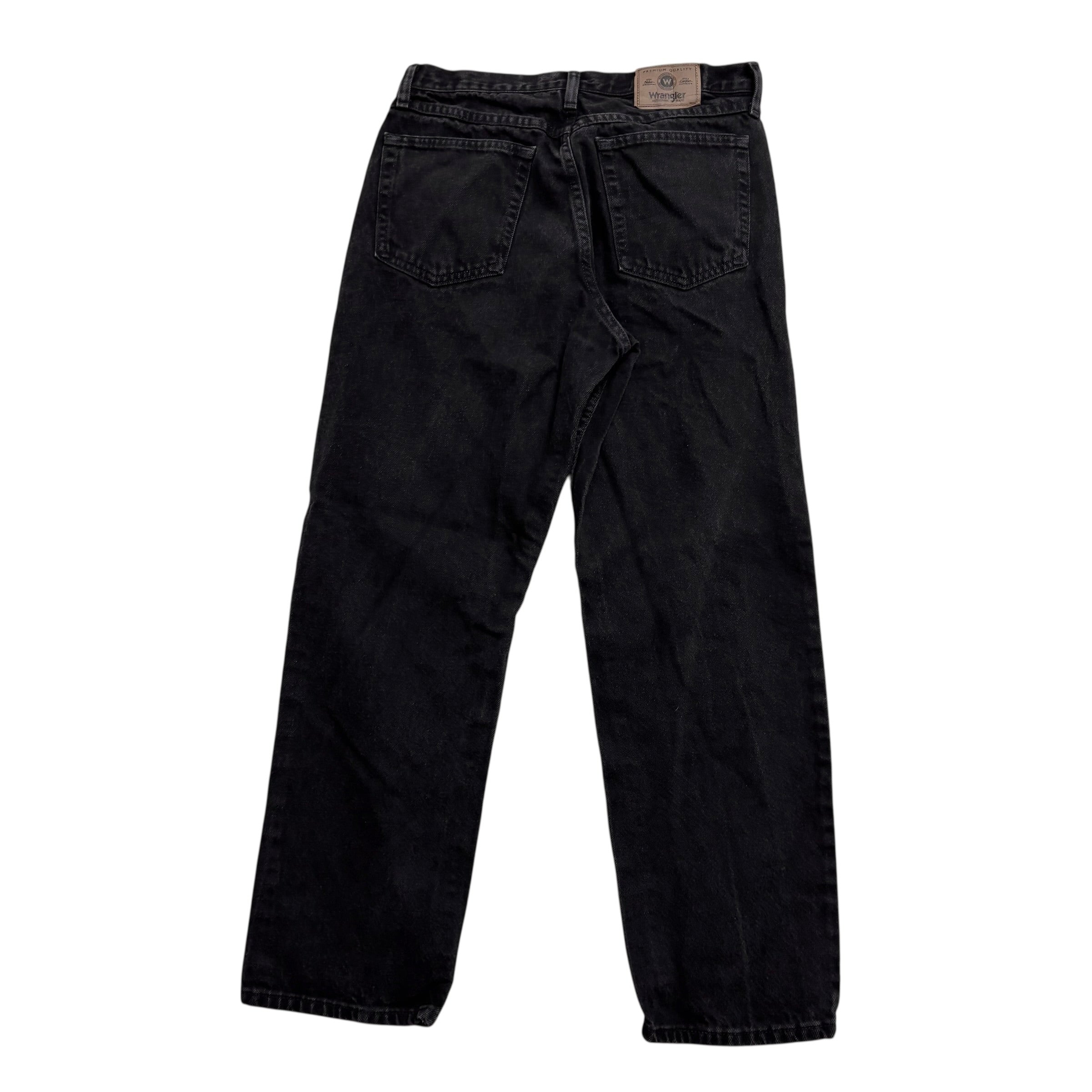 Wrangler Jeans W32 L30 Mens Black Relaxed Straight Fit Baggy Denim (E)