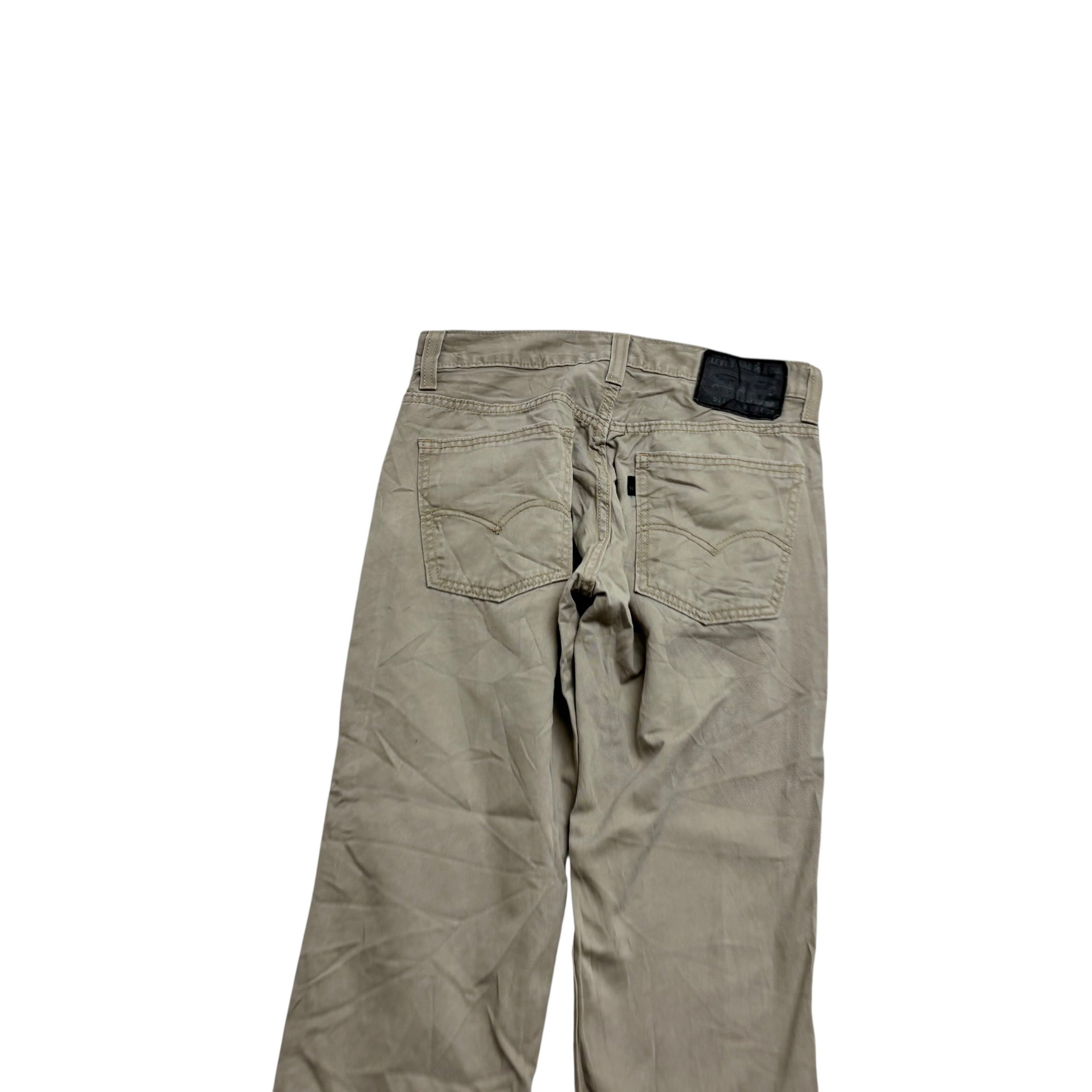 Levis 511 Trousers W29 L30 Mens Beige Slim Fit Pants (E)