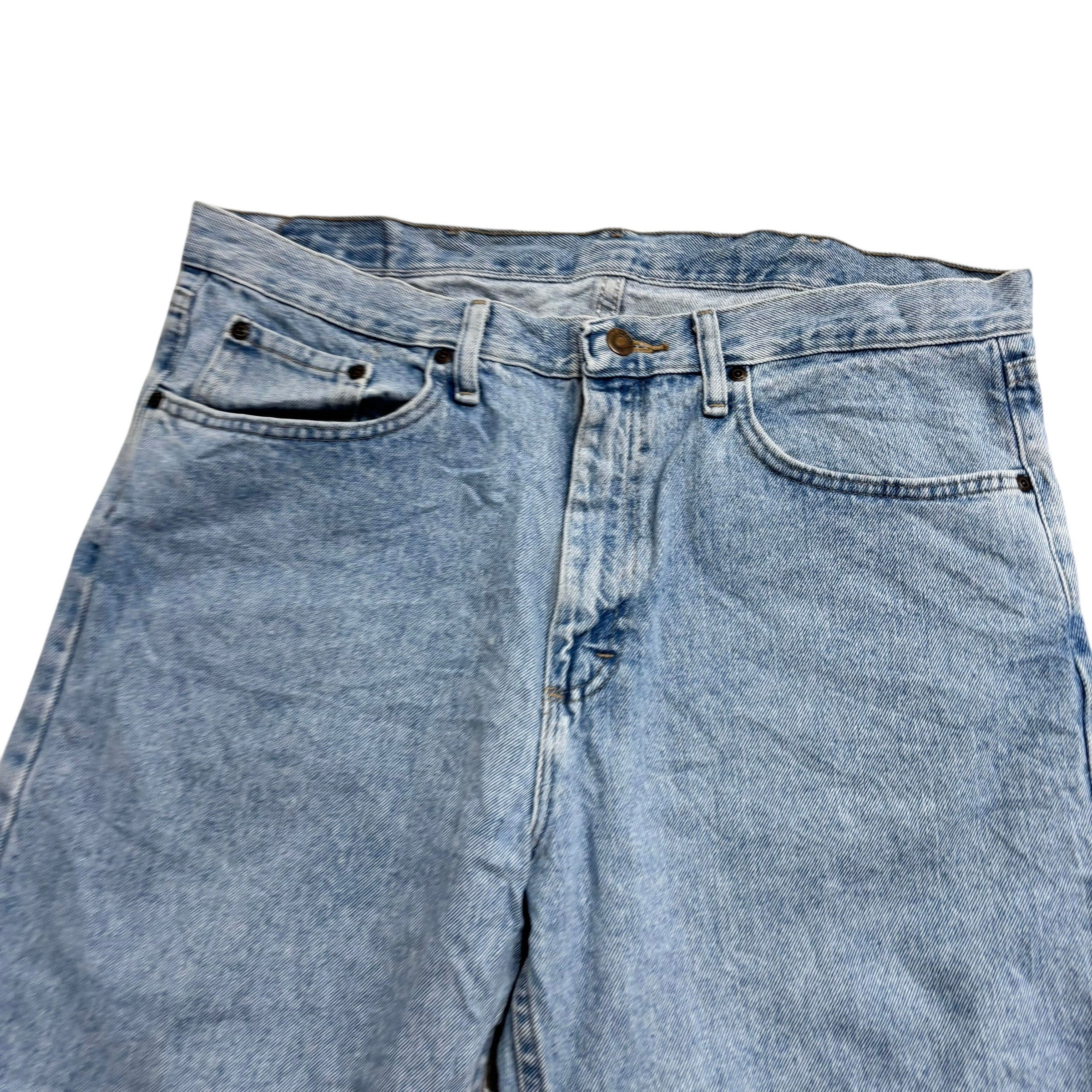 Wrangler Jorts W36 Mens Denim Shorts Light Blue Regular Fit (E)