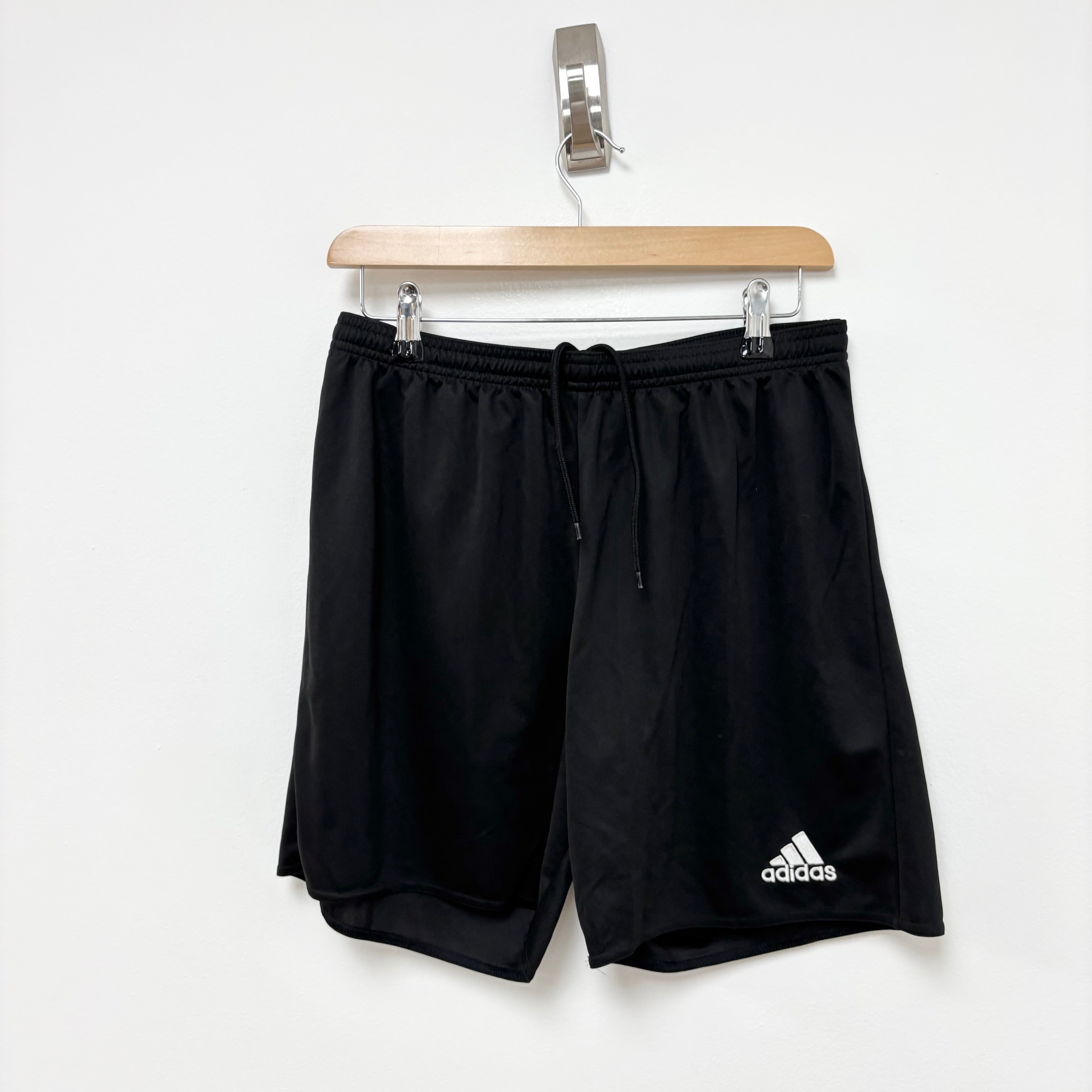 Adidas Shorts Mens Large Black Sports Running Gym Athletic Pockets (E)
