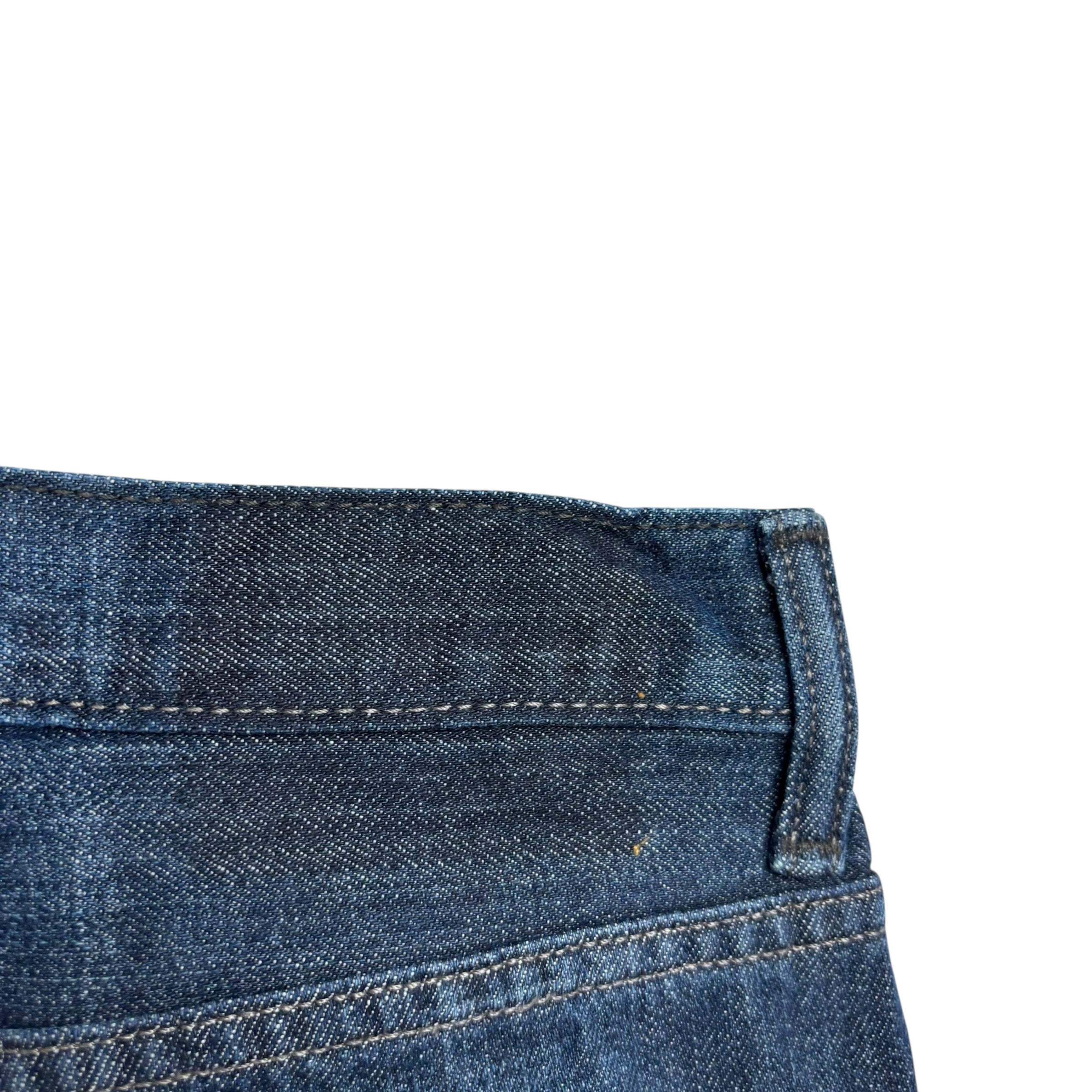 Levis 514 Jeans W34 L31 Mens Dark Blue Slim Straight Fit Denim (F)