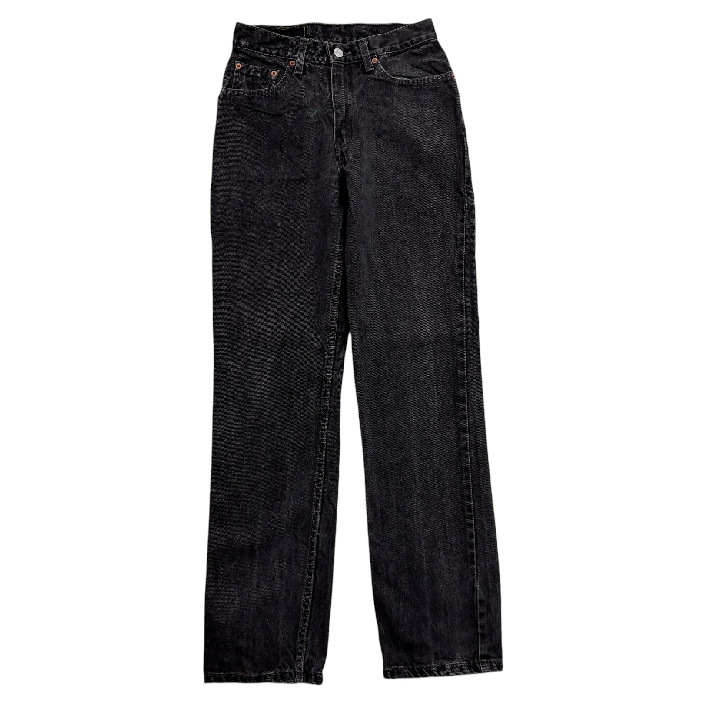Levis 512 Jeans W24 L30 Womens Black Slim Tapered Fit Vintage Denim (E)