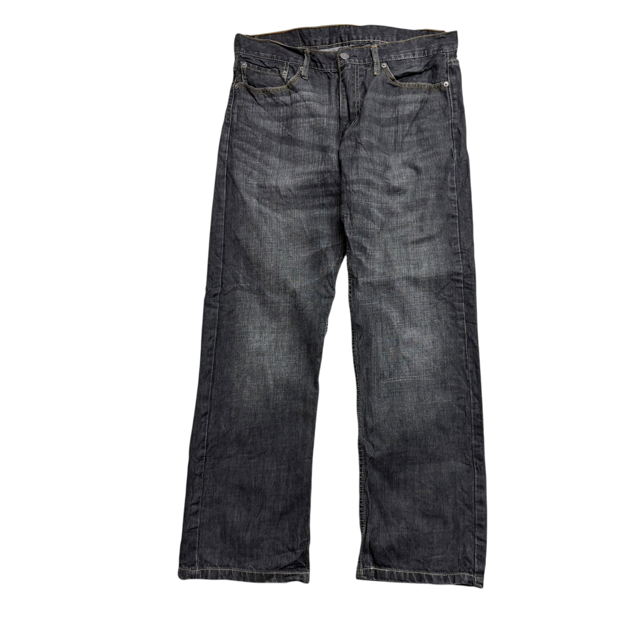 Levis 514 Jeans W34 L29 Mens Grey Regular Straight Fit Denim (E)