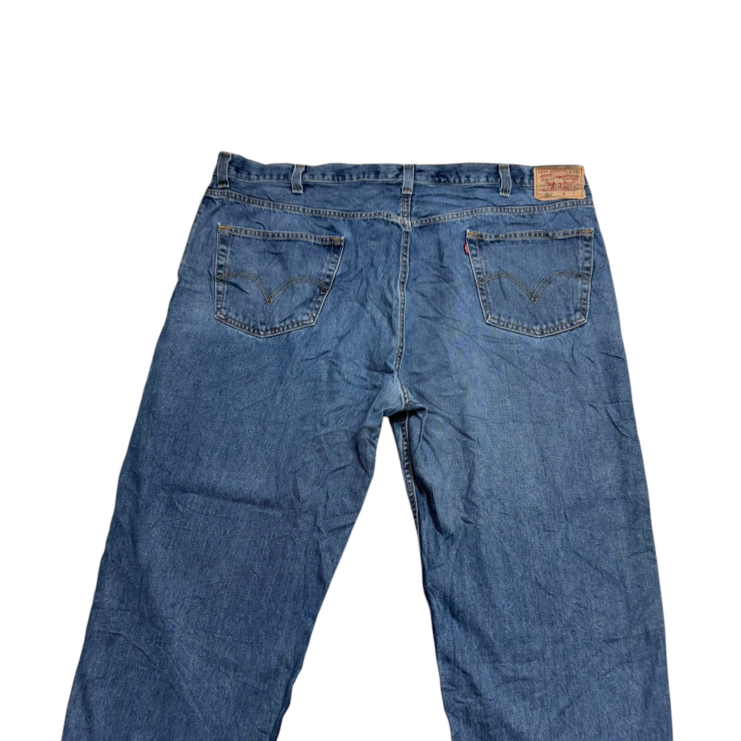 Levis 550 Jeans W48 L30 Mens Mid Blue Baggy Relaxed Fit Vintage Denim (E)