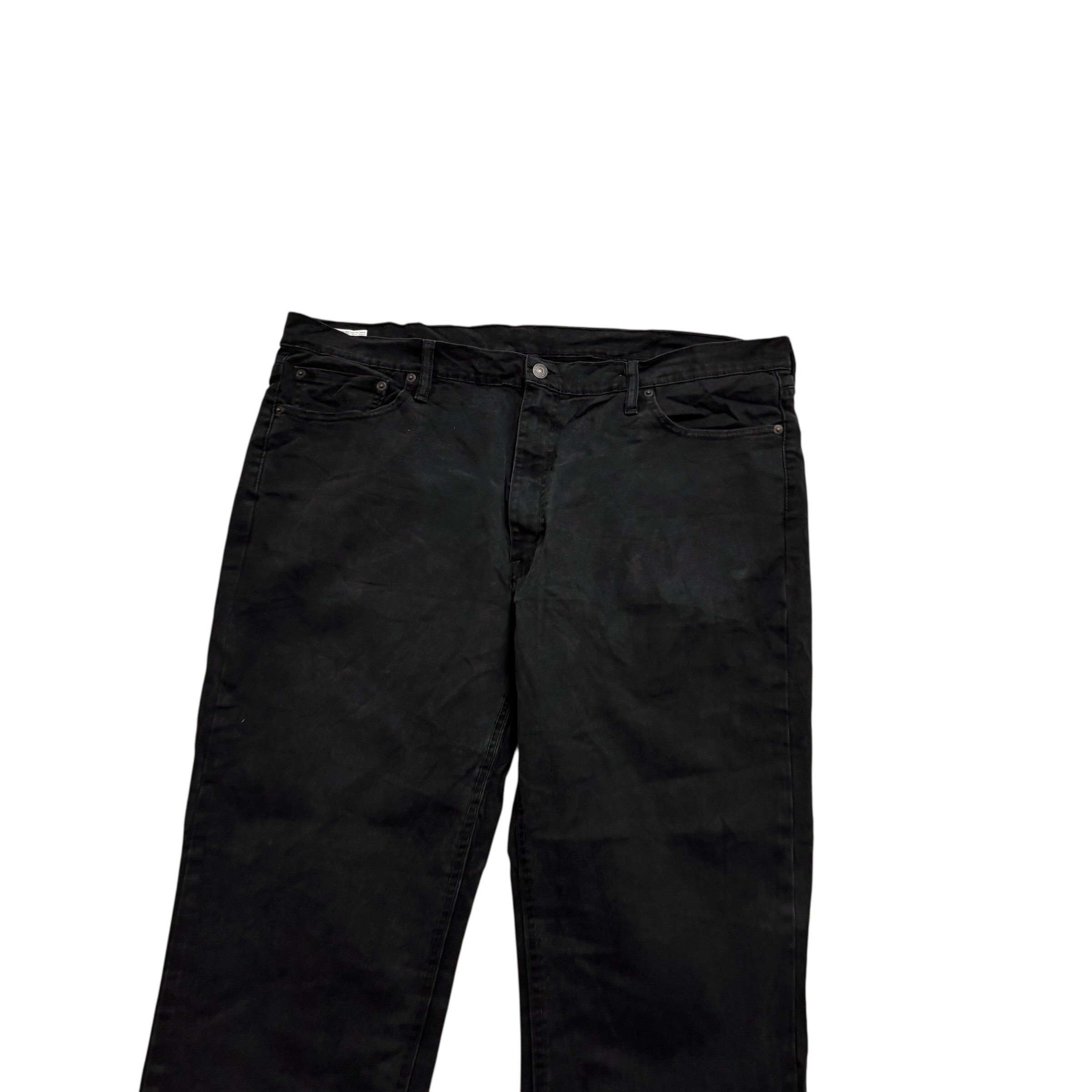 Levis 541 Jeans W42 L30 Mens Black Athletic Tapered Fit Stretch Denim (E)