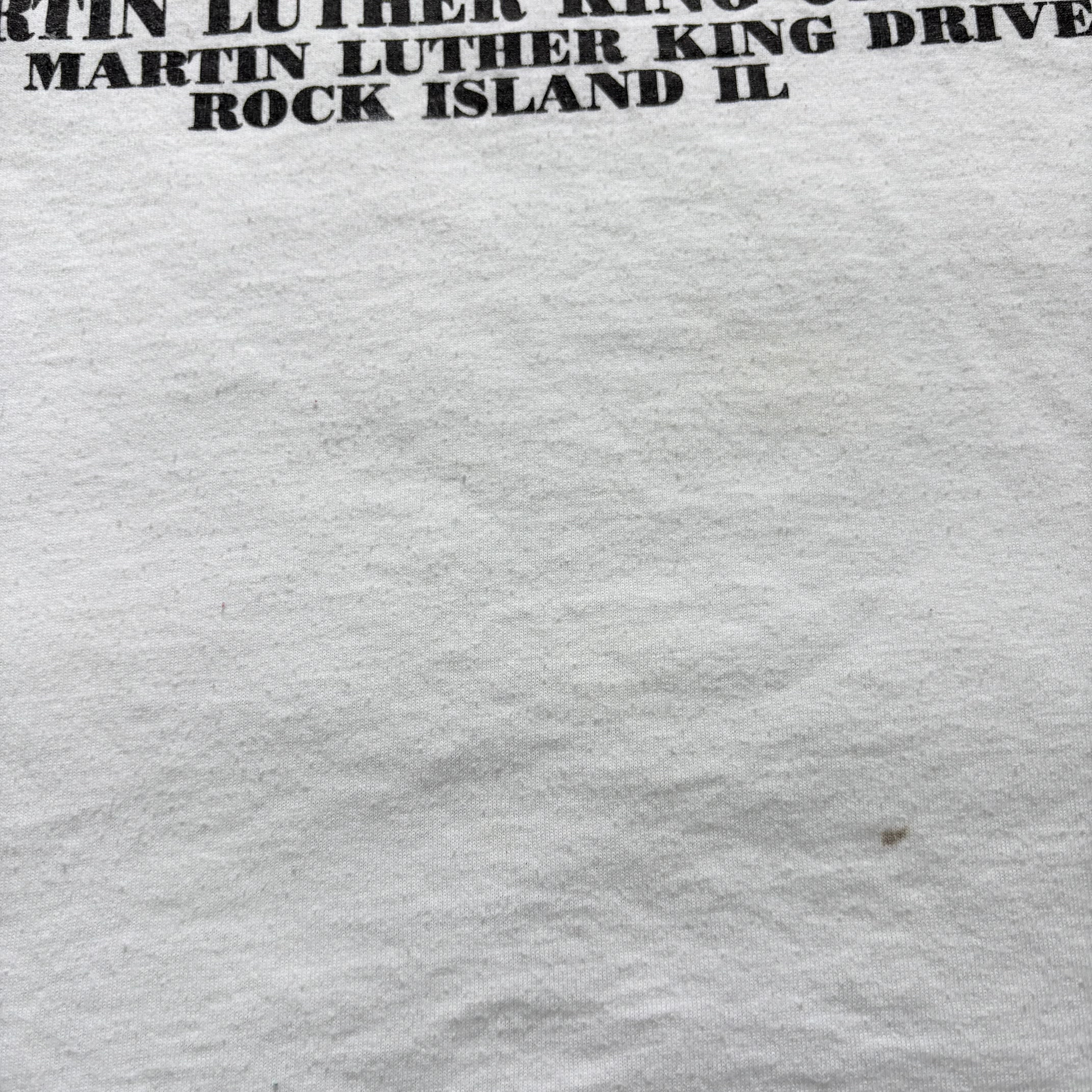 Vintage T Shirt Mens Large White Single Stitch Martin Luther King Jr.