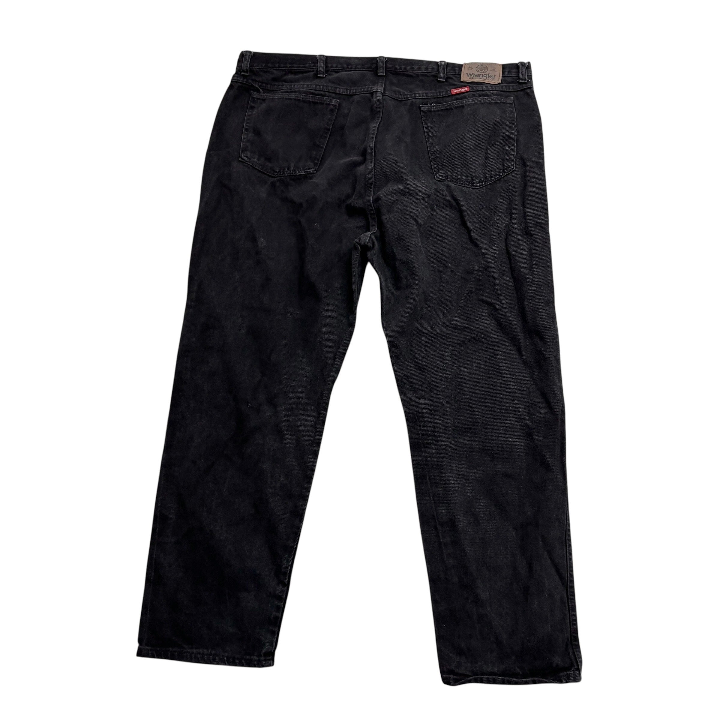 Wrangler Jeans W44 L30 Mens Black Regular Straight Fit Made In USA Vintage (E)