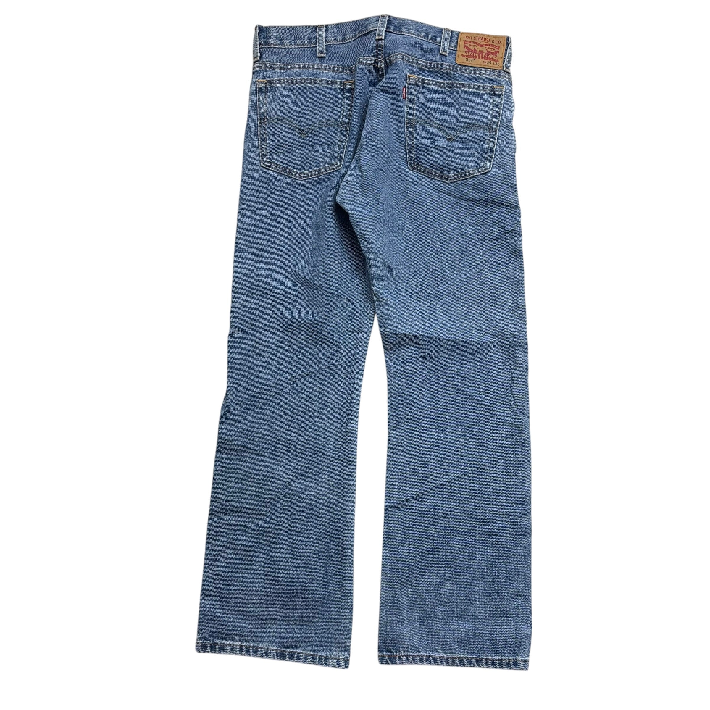 Levis 517 Jeans W34 L30 Mens Light Blue Regular Bootcut Fit Denim (E)