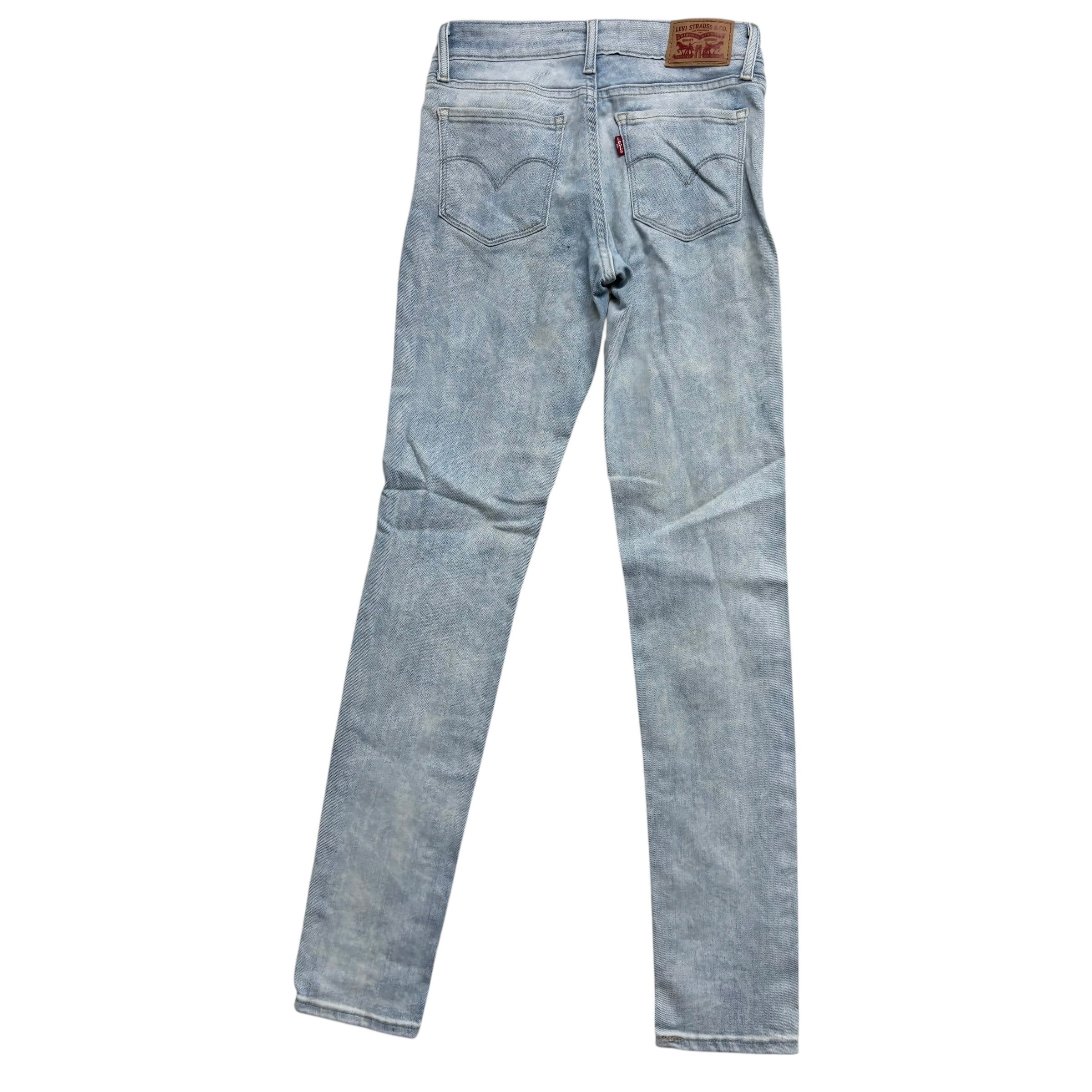 Levis 711 Jeans W26 L30 Womens Light Blue Skinny Fit Stretch Denim