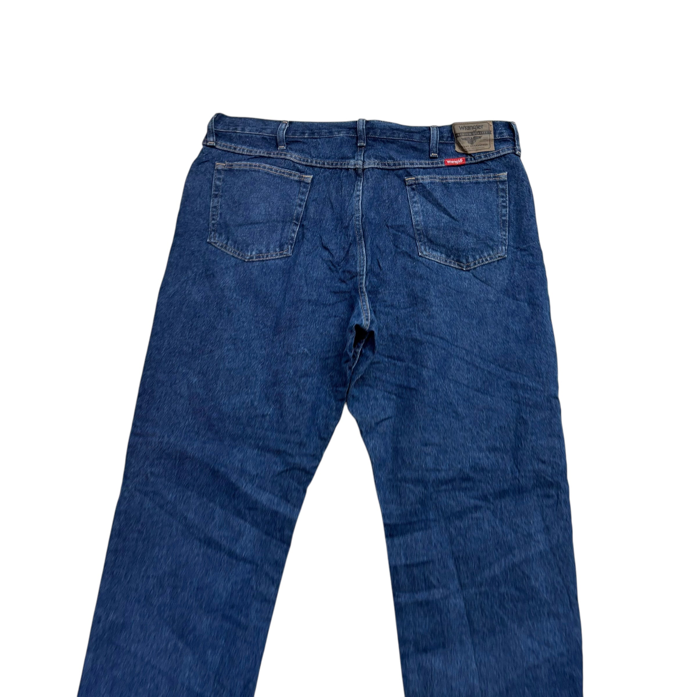Wrangler Jeans W42 L30 Mens Dark Blue Relaxed Straight Fit Baggy Denim (E)