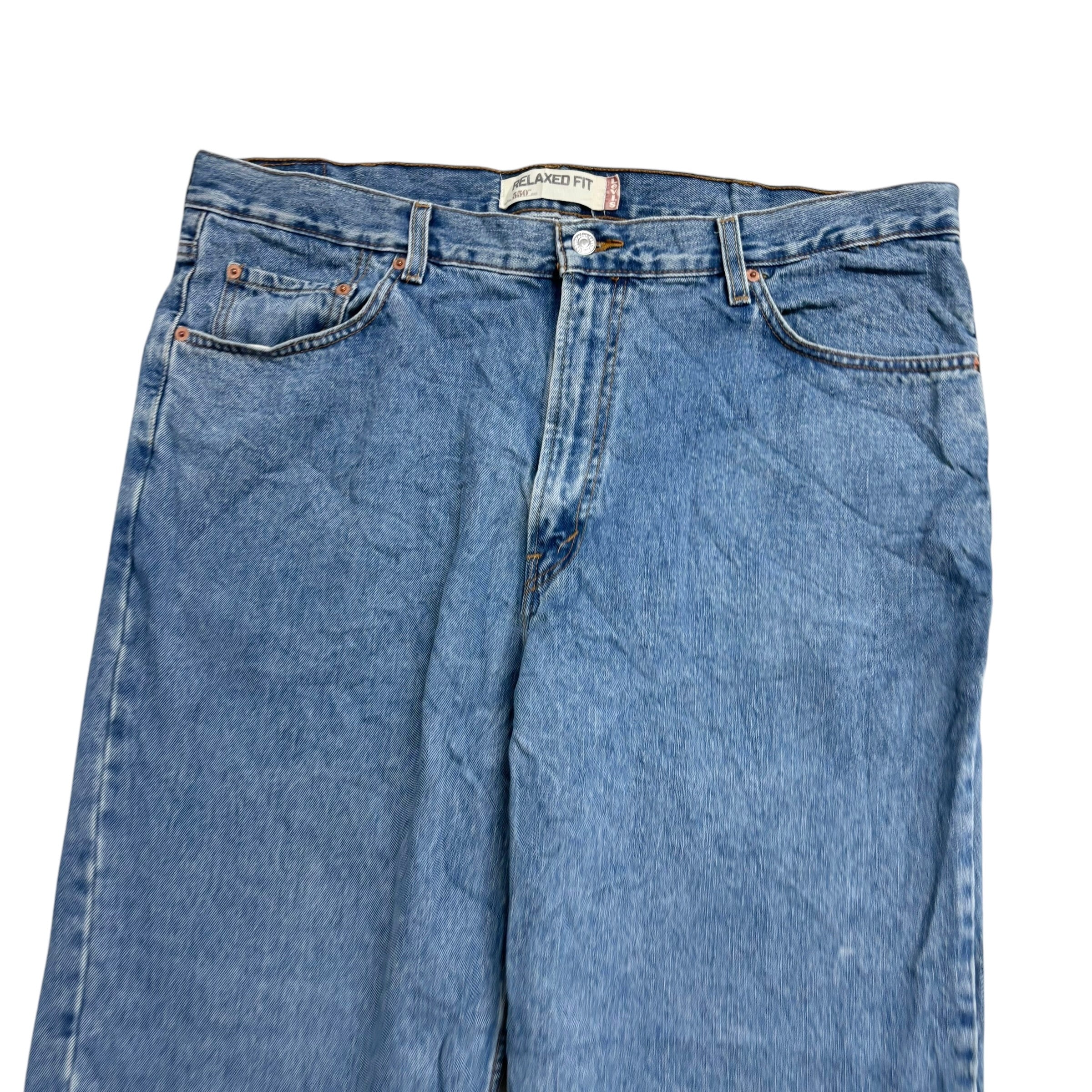 Levis 550 Jeans W40 L30 Mens Mid Blue Baggy Relaxed Straight Vintage Denim (E)