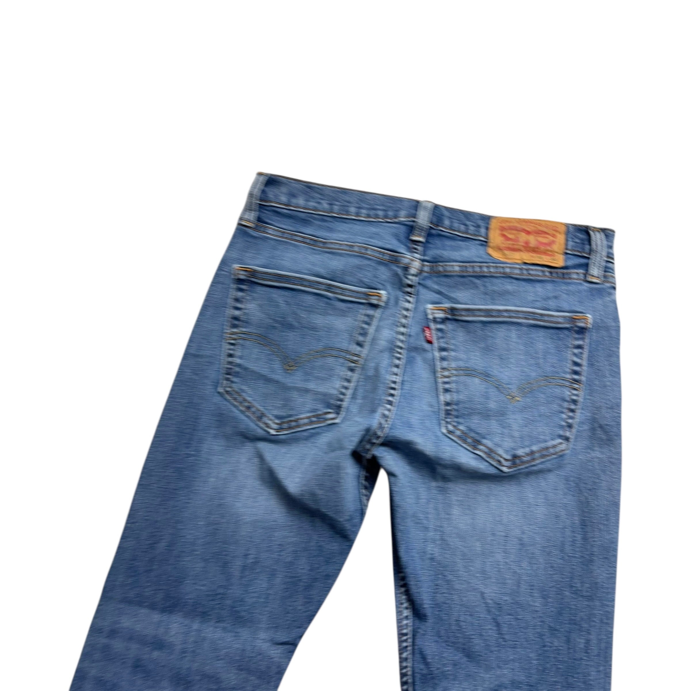 Levis 512 Jeans W31 L28 Mens Mid Blue Slim Tapered Fit Stretch Denim (E)