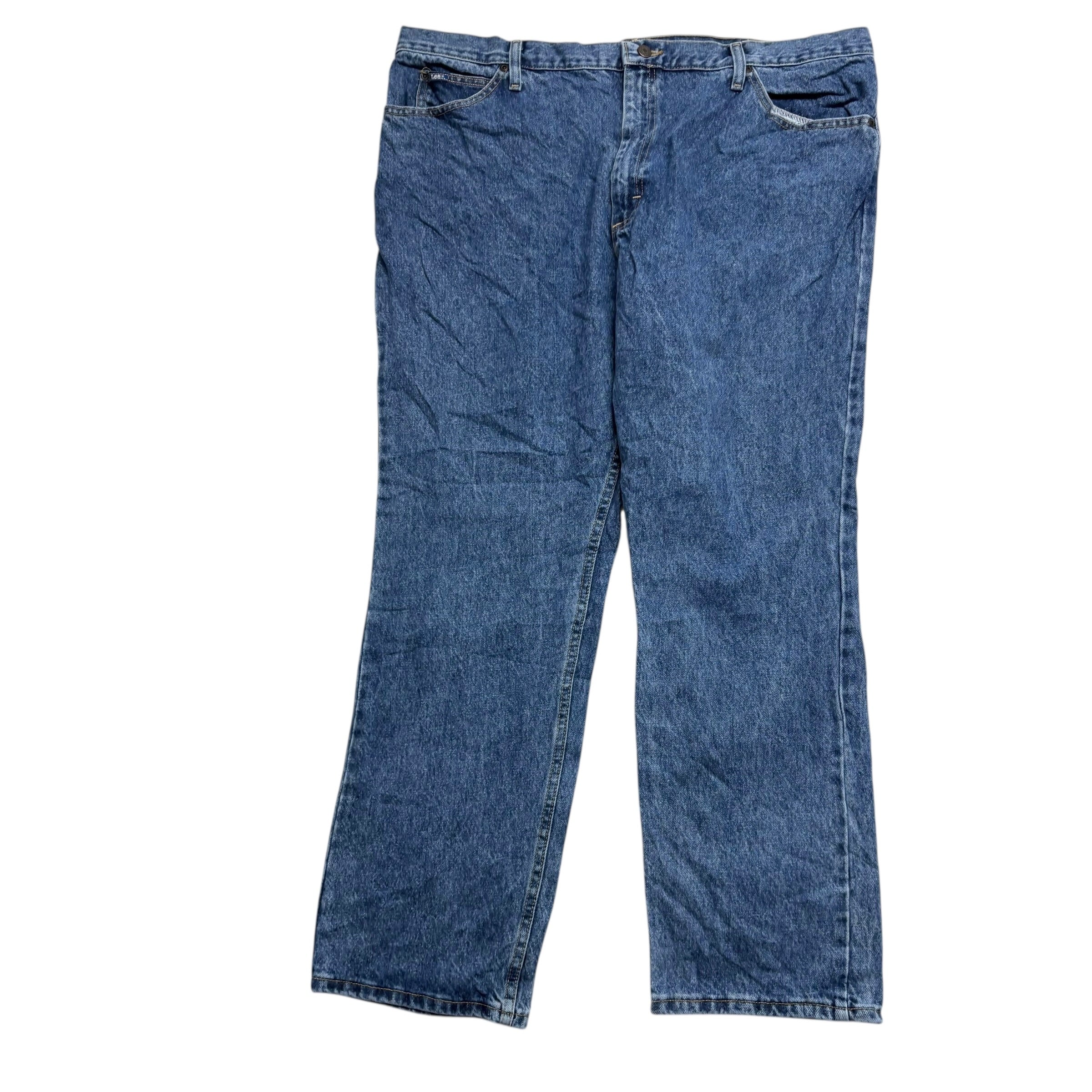 Lee Jeans W42 L30 Mens Mid Blue Regular Straight Fit Vintage Denim (E)