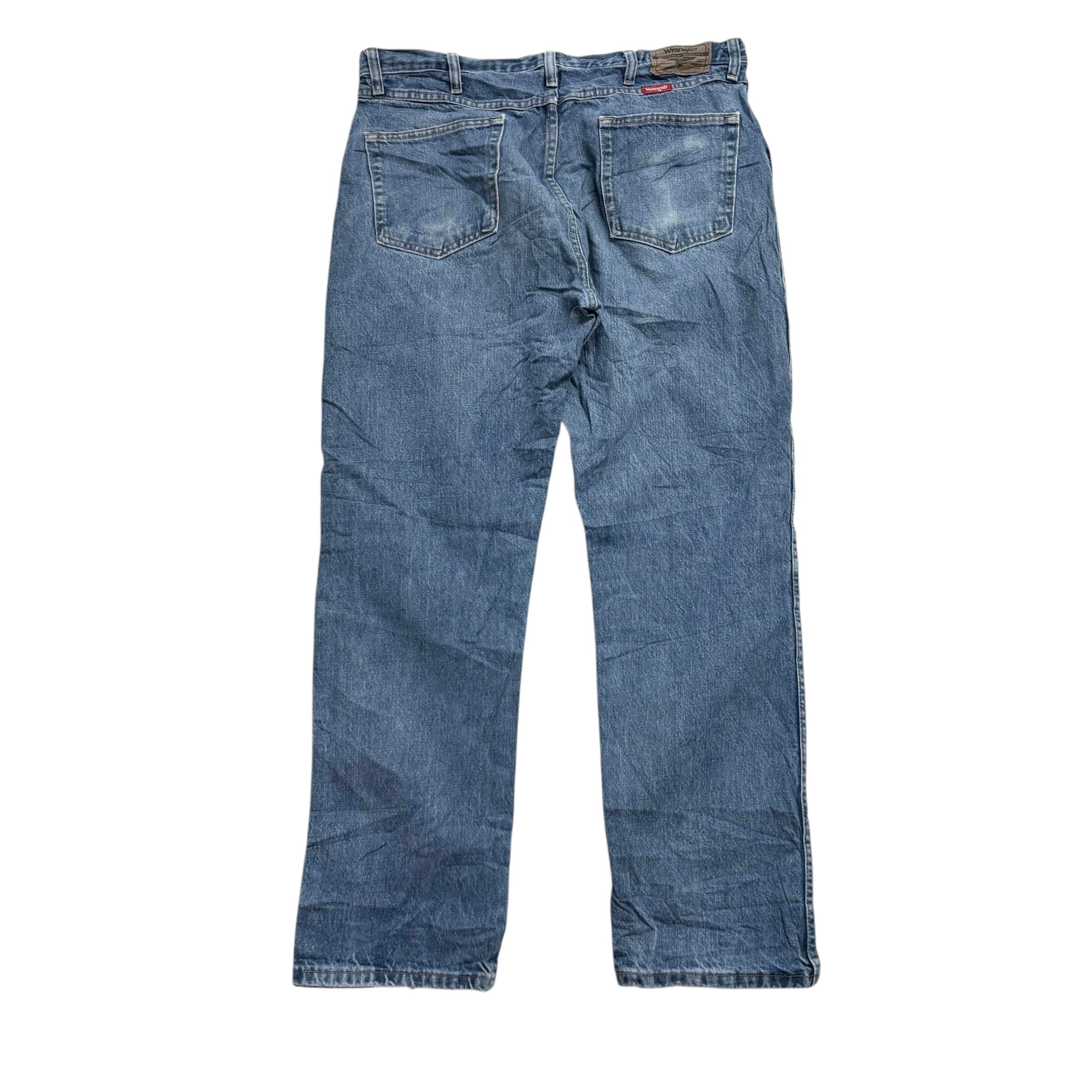 Wrangler Jeans W36 L32 Mens Light Blue Regular Straight Fit Denim (E)