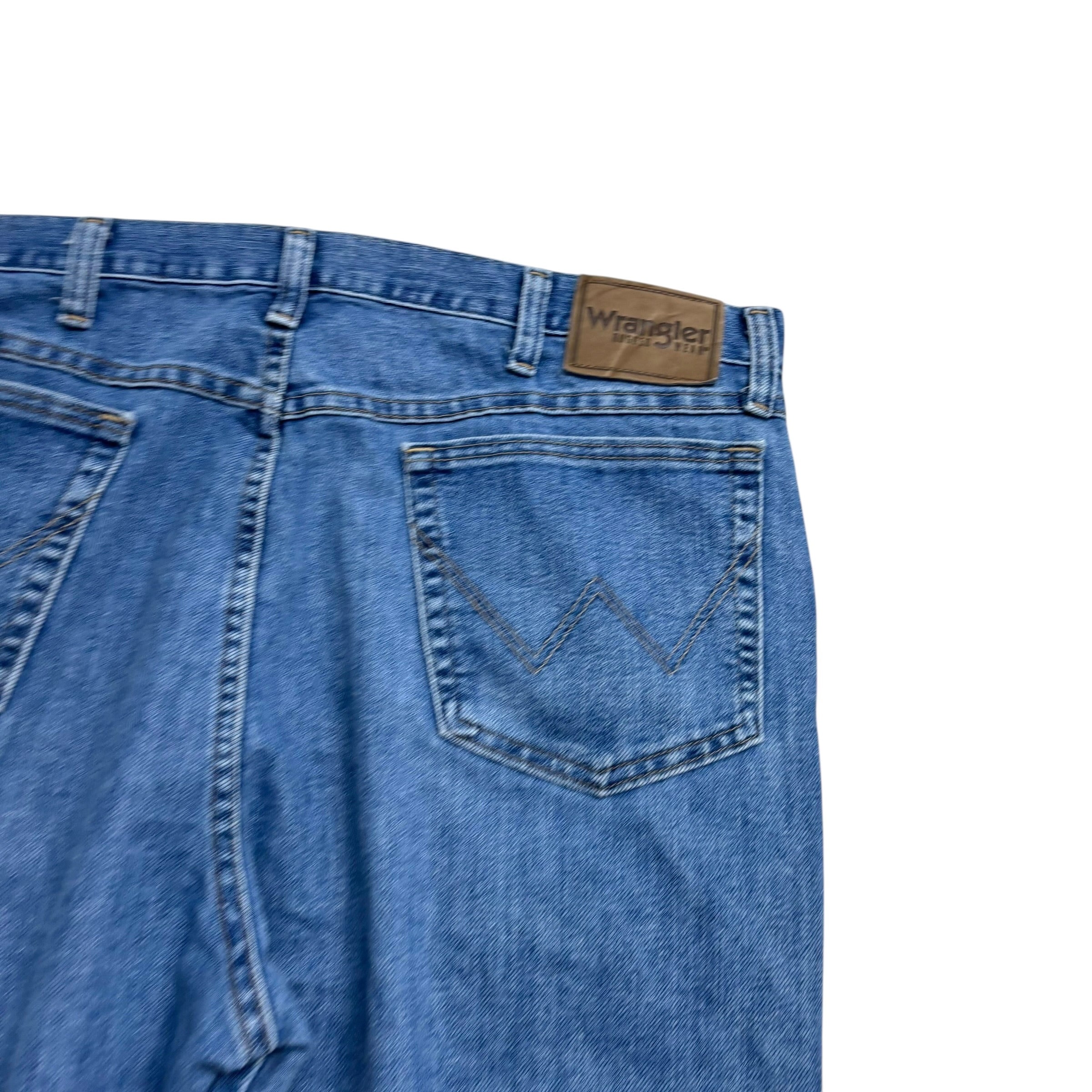Wrangler Jeans W38 L30 Mens Mid Blue Relaxed Straight Fit Baggy Denim