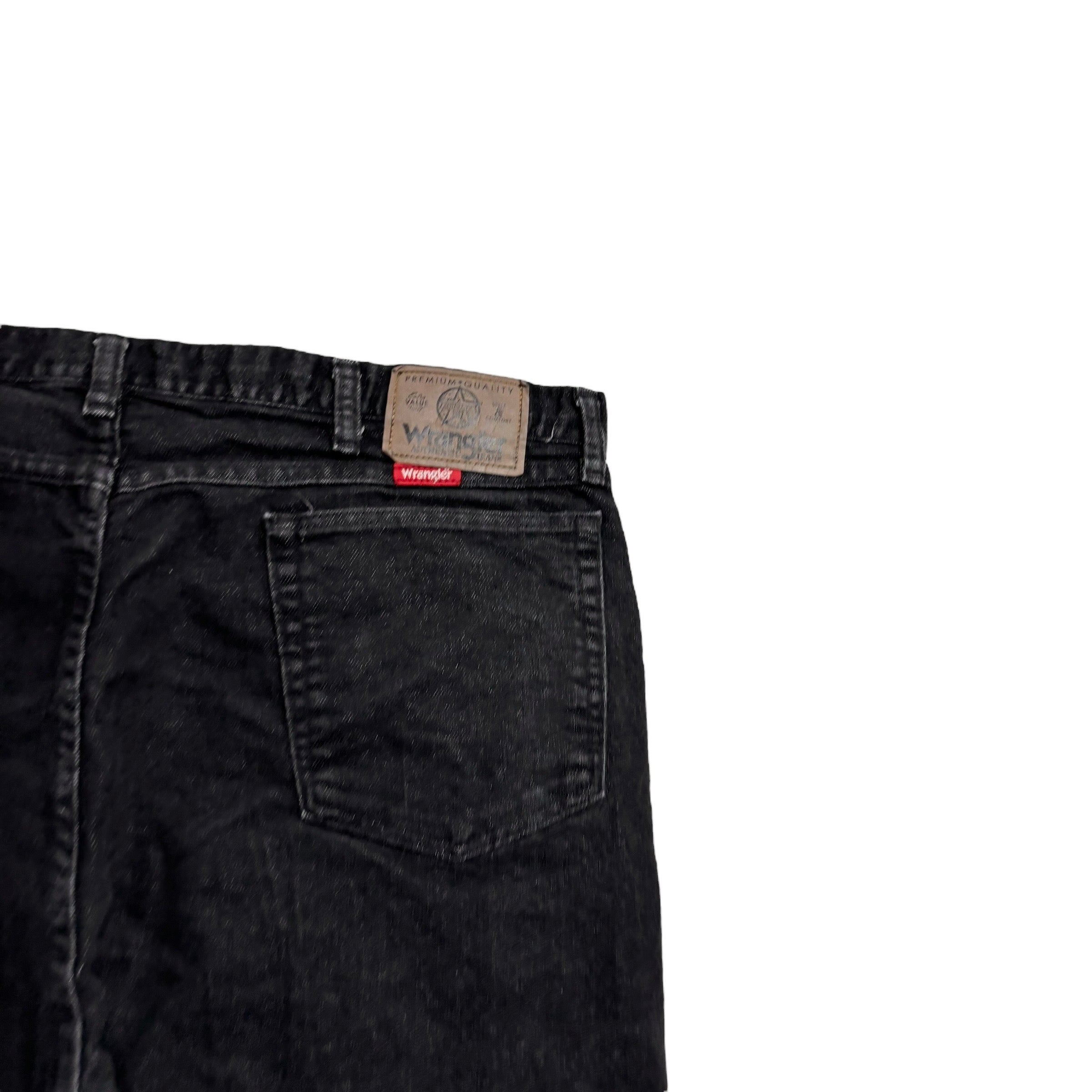 Wrangler Jeans W40 L29 Mens Black Regular Straight Fit Vintage Denim