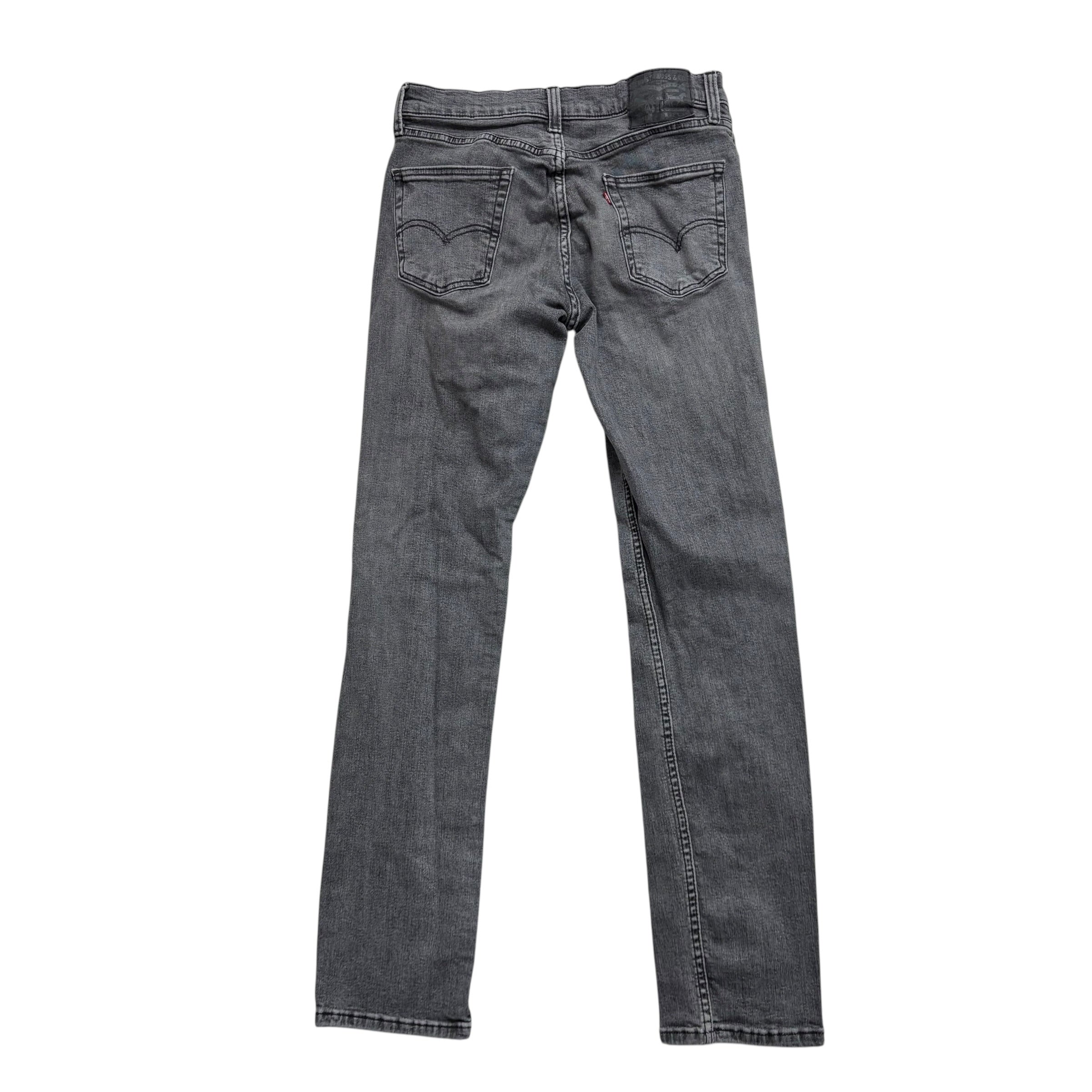 Levis 511 Jeans W32 L34 Mens Grey Slim Fit Stretch Denim (F)