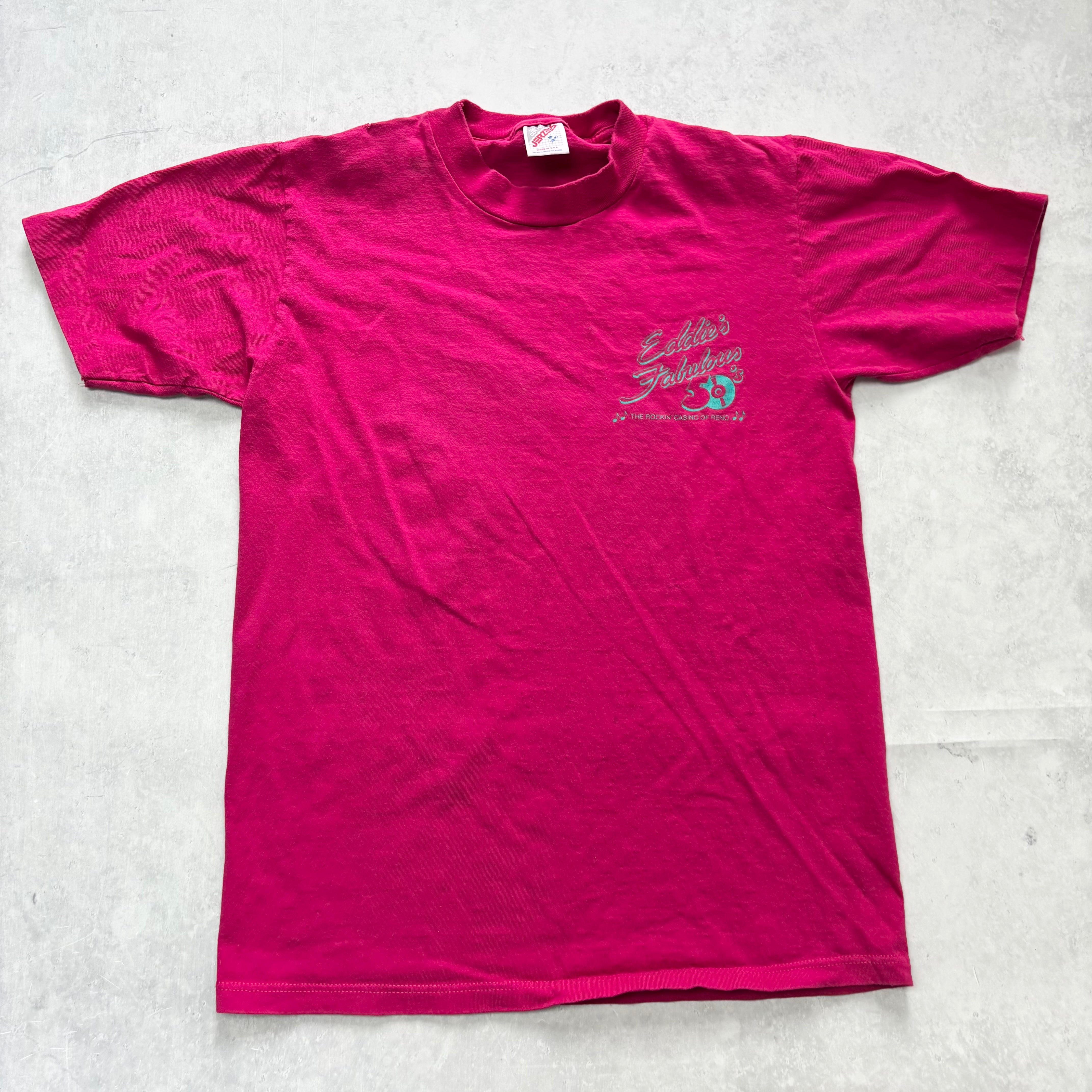 Vintage T Shirt Mens Small Pink Single Stitch Graphic Print 90s