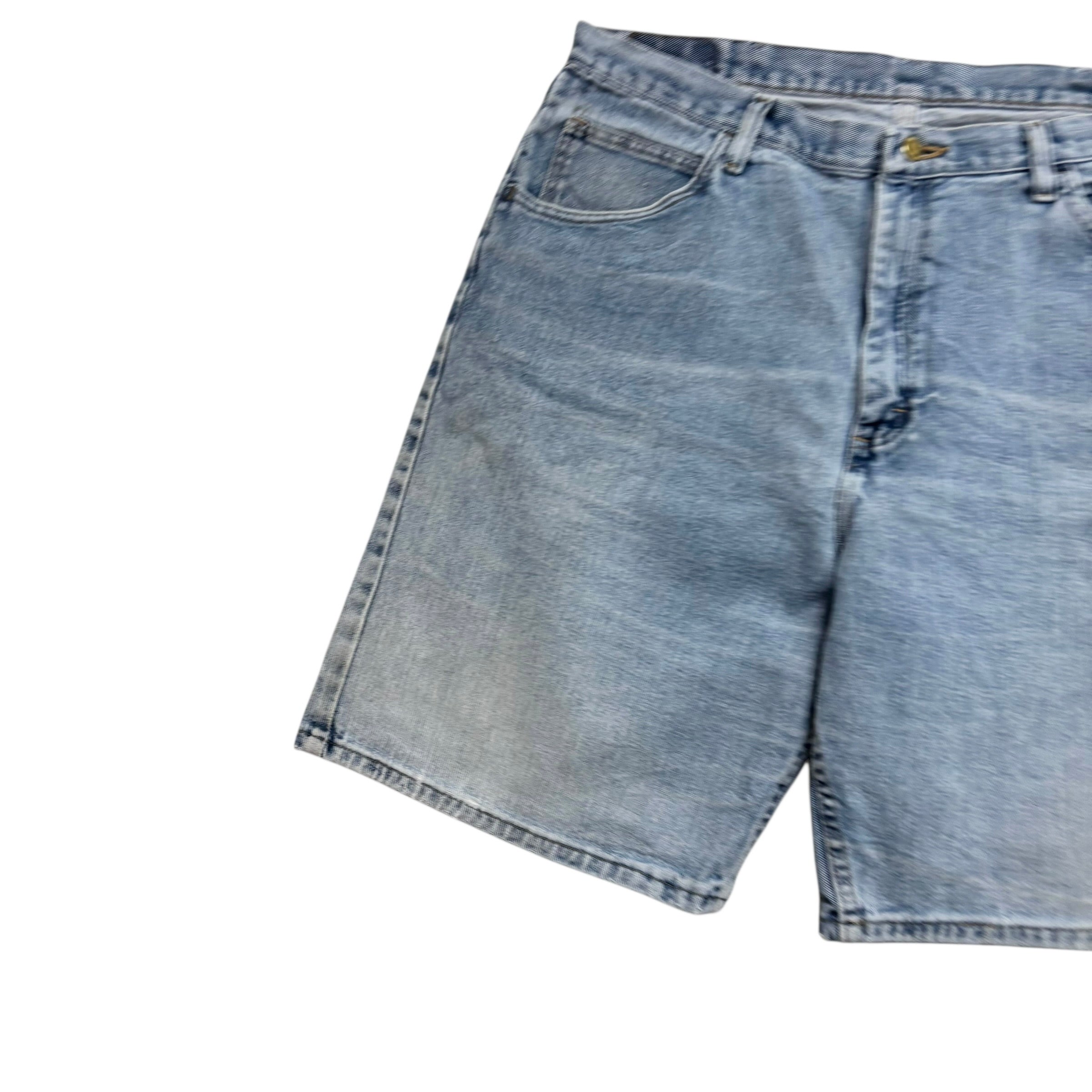 Wrangler Baggy Jorts W38 Mens Denim Shorts Light Blue Relaxed Fit