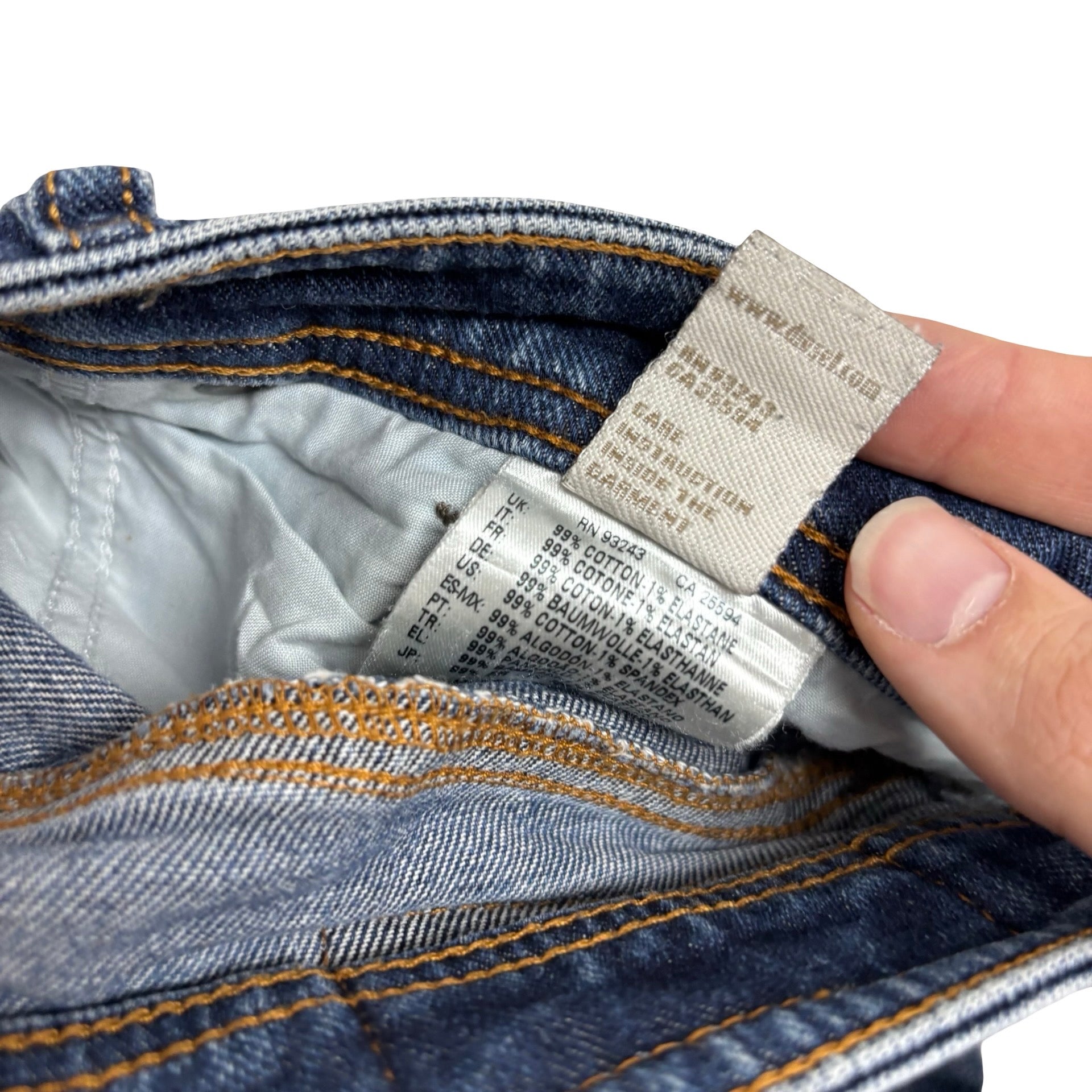 Diesel Waykee Jeans W36 L33 Mens Mid Blue Regular Straight Fit Stretch Denim