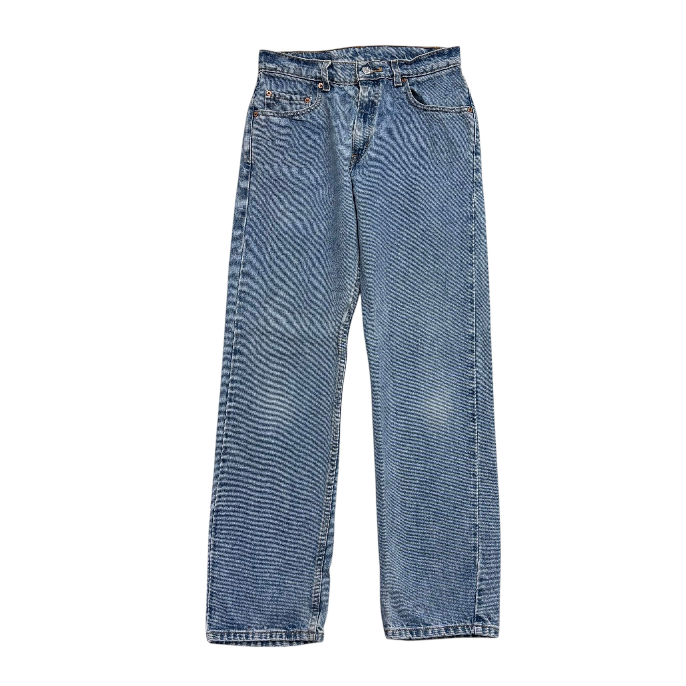 Levis 505 Jeans W29 L30 Mens Light Blue Regular Straight Fit Vintage Denim (E)
