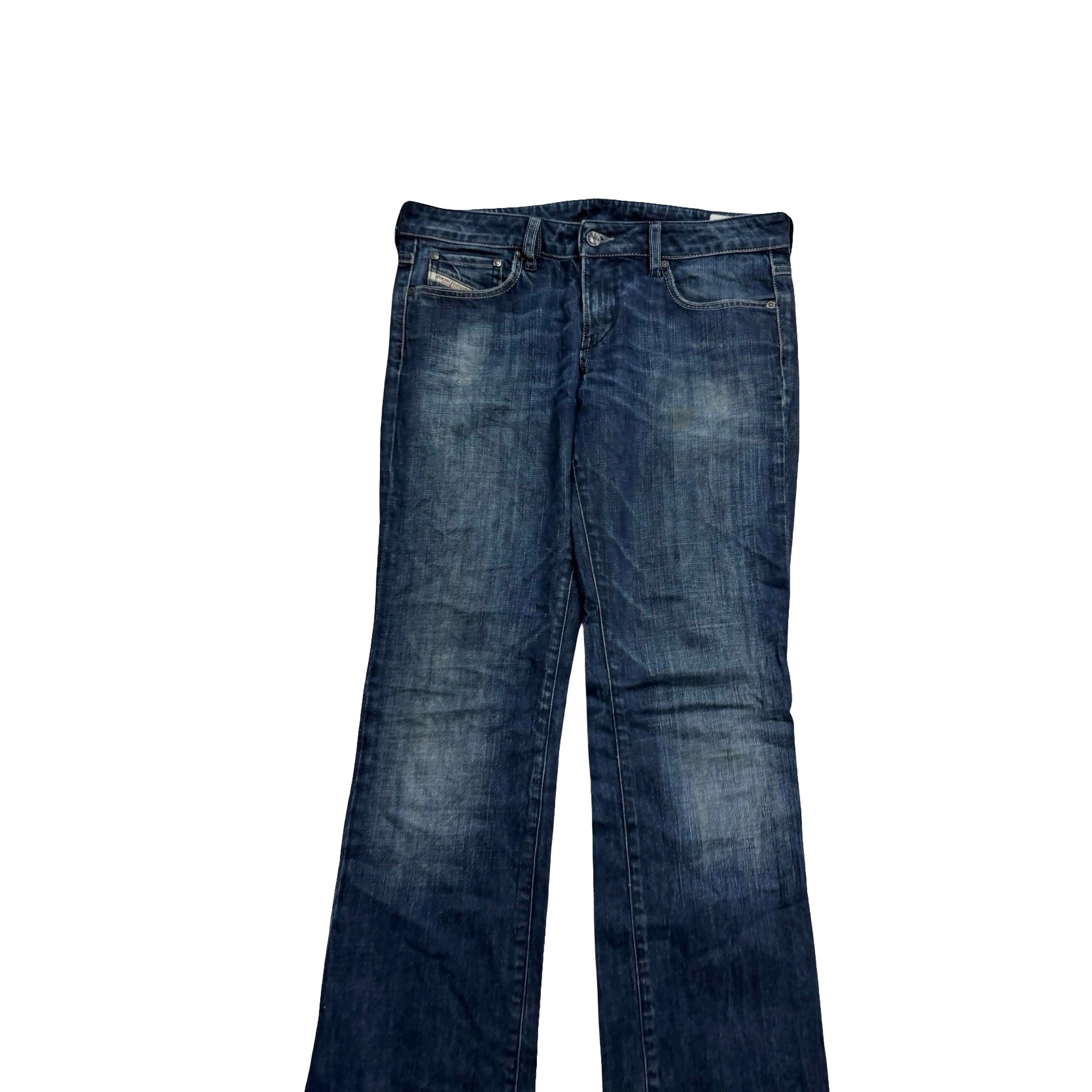 Diesel Ronhary Jeans W31 L34 Womens Dark Blue Slim Bootcut Fit Stretch Denim (F)