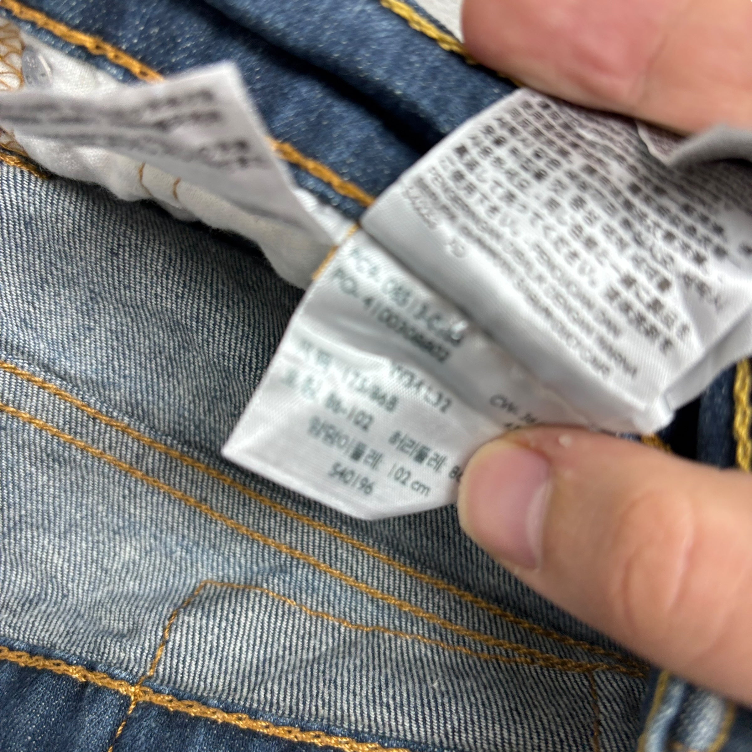 Levis 513 Jeans W34 L32 Mens Dark Blue Slim Straight Fit Stretch Denim (F)