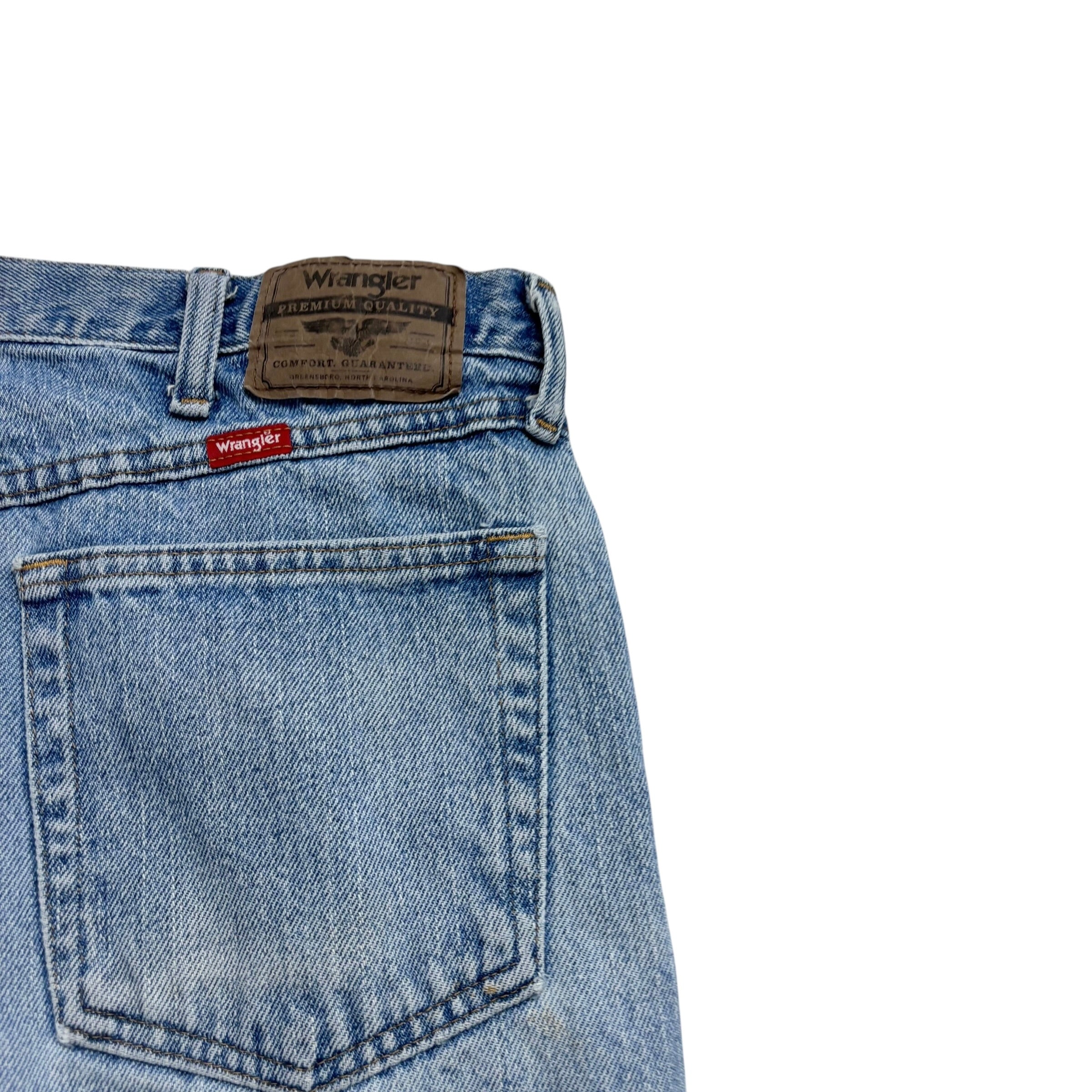 Wrangler Jeans W36 L34 Mens Light Blue Relaxed Straight Fit Denim