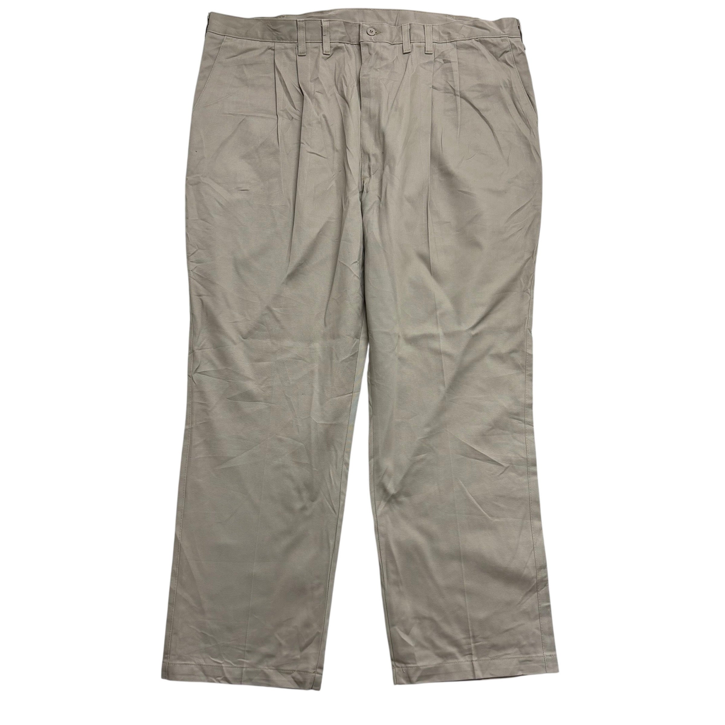 Wrangler Trousers W44 L30 Mens Beige Relaxed Straight Fit Vintage Riata Pant (E)