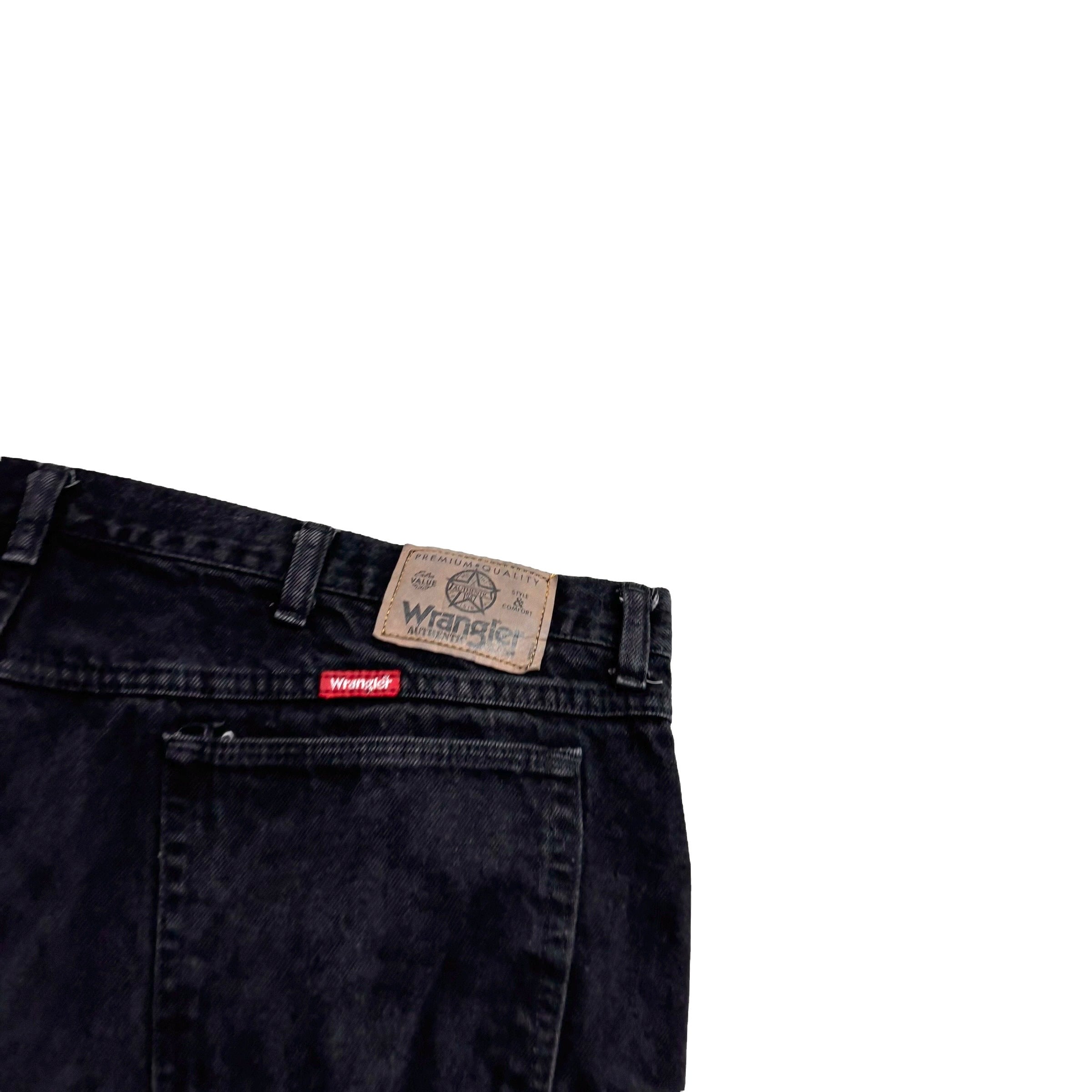 Wrangler Jeans W44 L30 Mens Black Regular Straight Fit Made In USA Vintage (E)