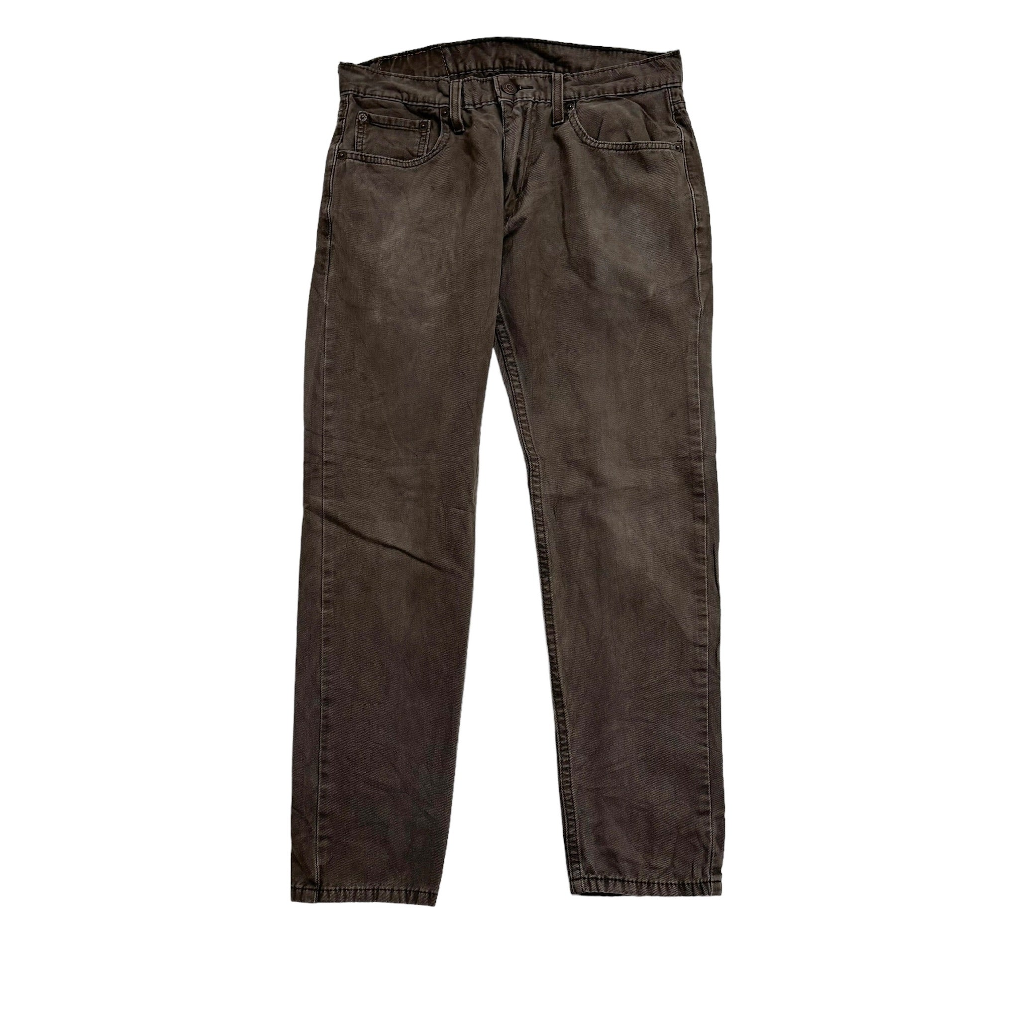 Levis 512 Trousers W30 L27 Mens Brown Slim Taper Fit Stretch Cotton Pants