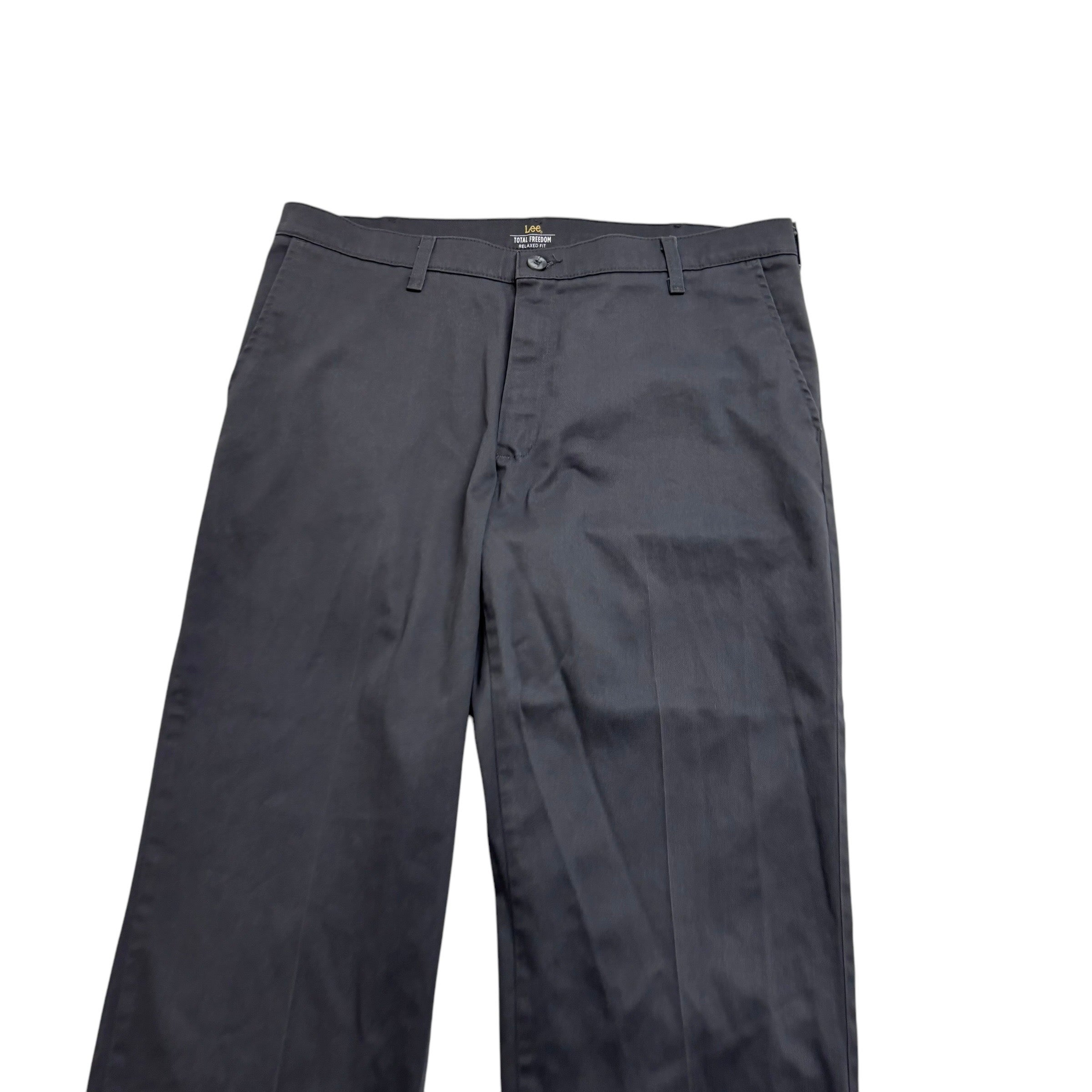 Lee Trousers W36 L29 Mens Grey Relaxed Fit Total Freedom Pants (E)