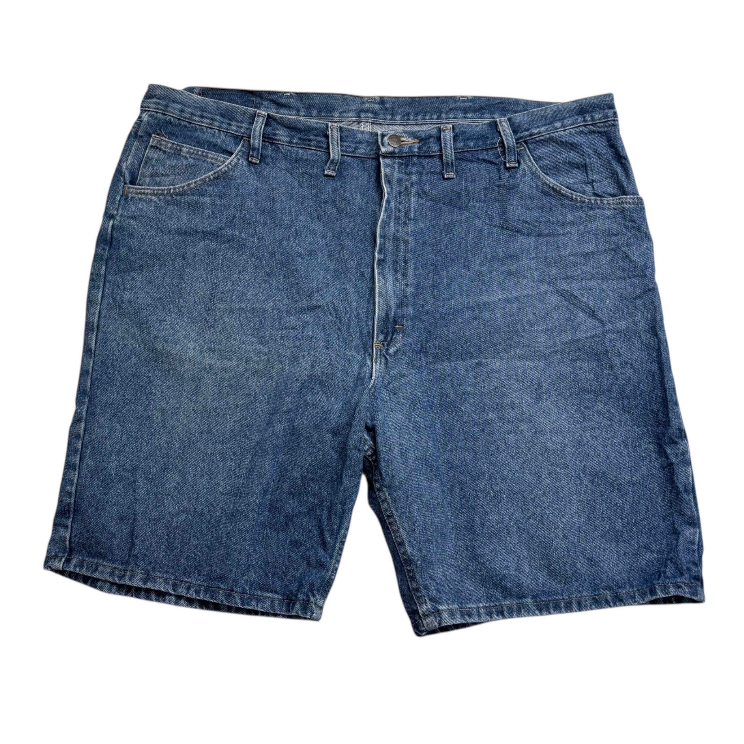 Wrangler Baggy Jorts W44 Mens Denim Shorts Mid Blue Relaxed Fit (E)