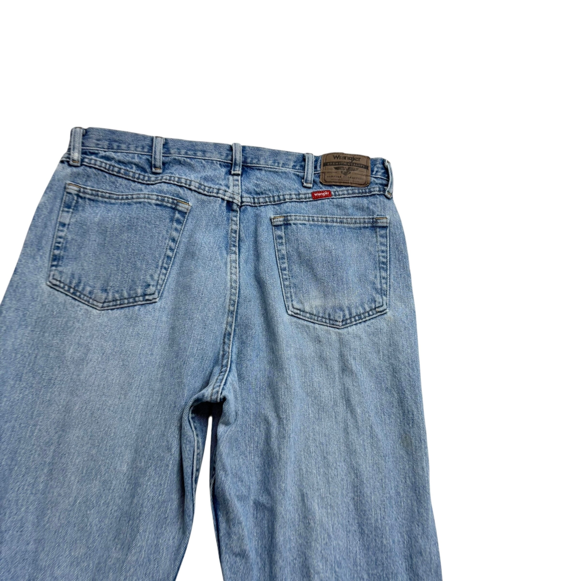 Wrangler Jeans W36 L34 Mens Light Blue Relaxed Straight Fit Denim