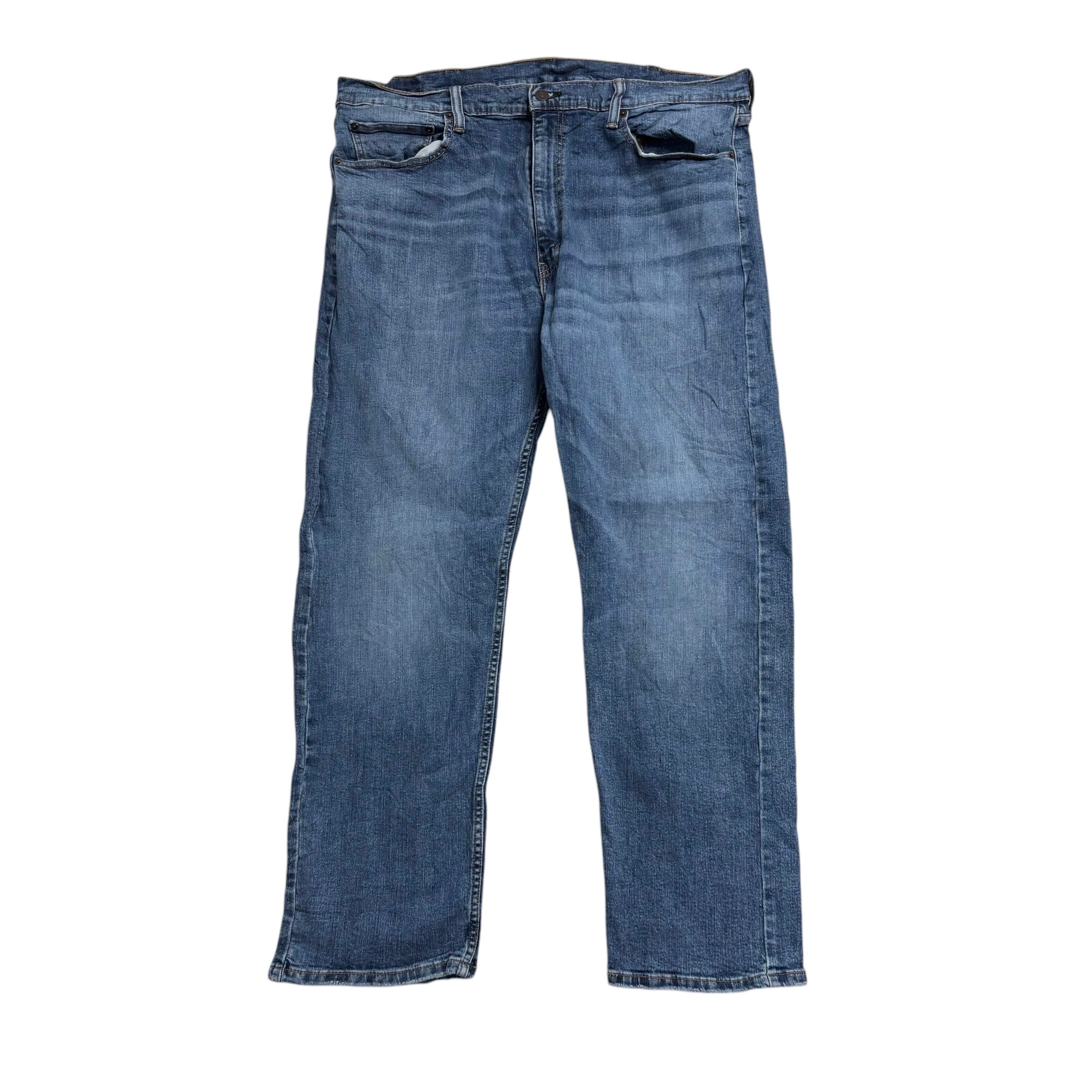 Levis 505 Jeans W40 L30 Mens Mid Blue Regular Straight Fit Stretch Denim (E)