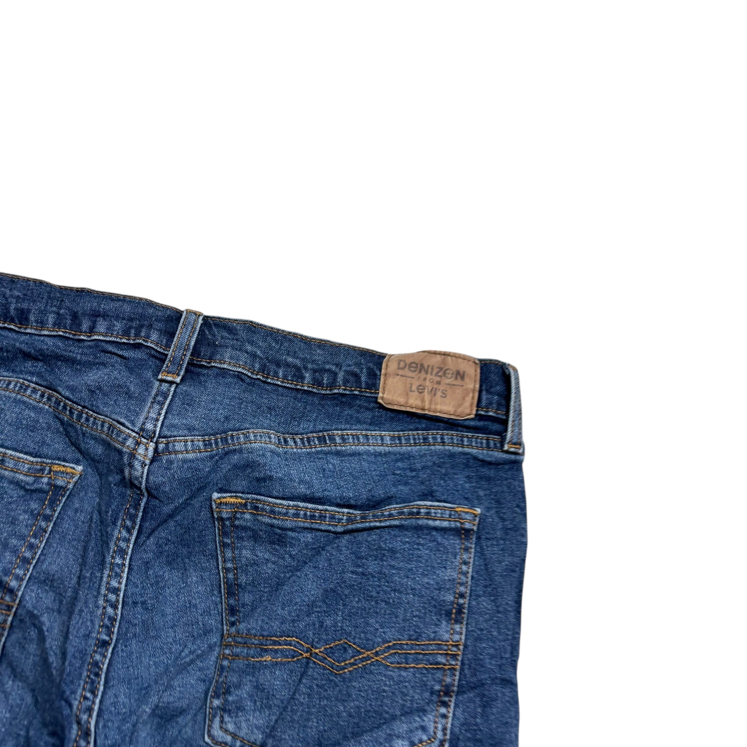 Levis Denizen Jeans W36 L30 Mens Mid Blue Relaxed Straight Fit Stretch