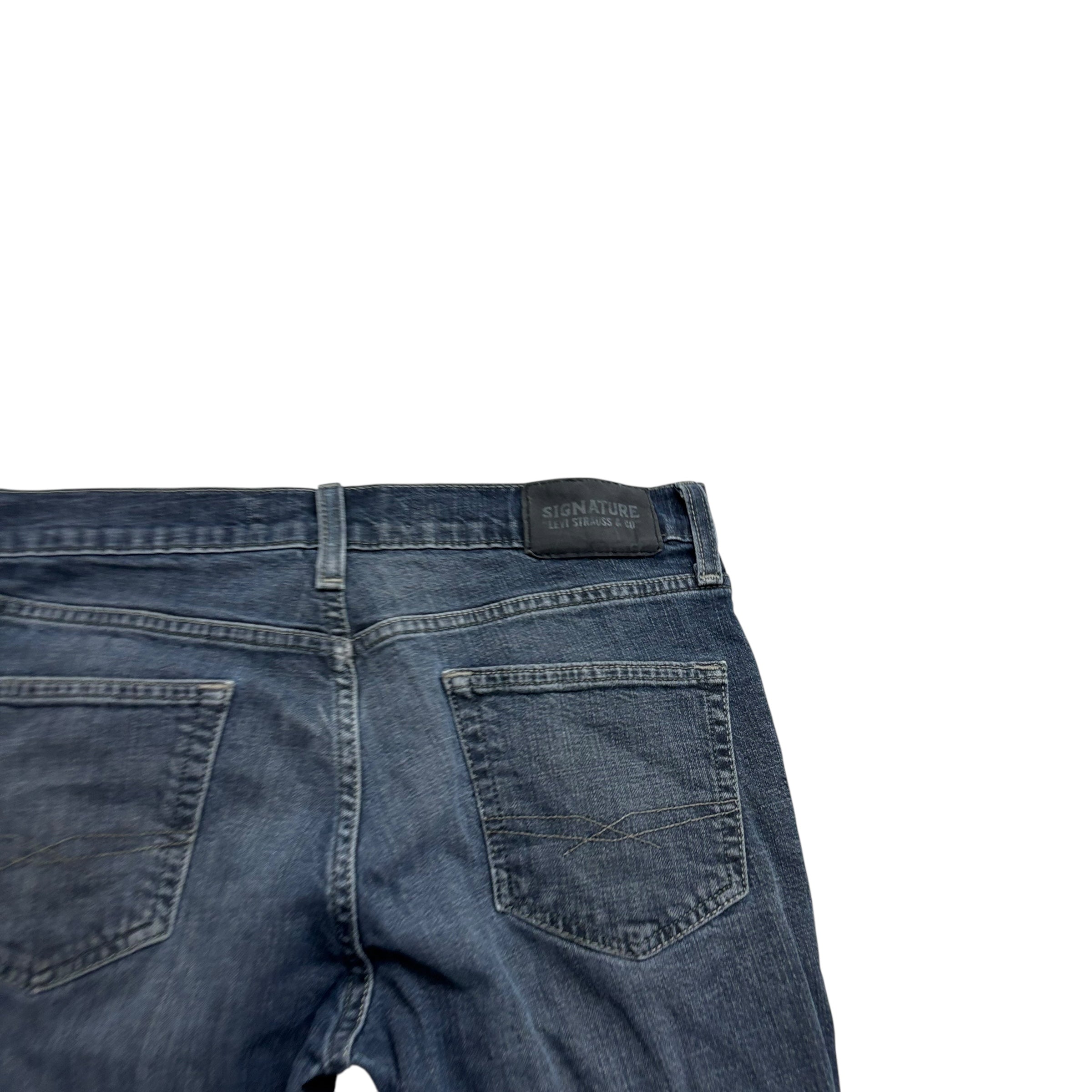 Levis Signature Jeans W30 L32 Mens Navy Blue Slim Fit Stretch Denim