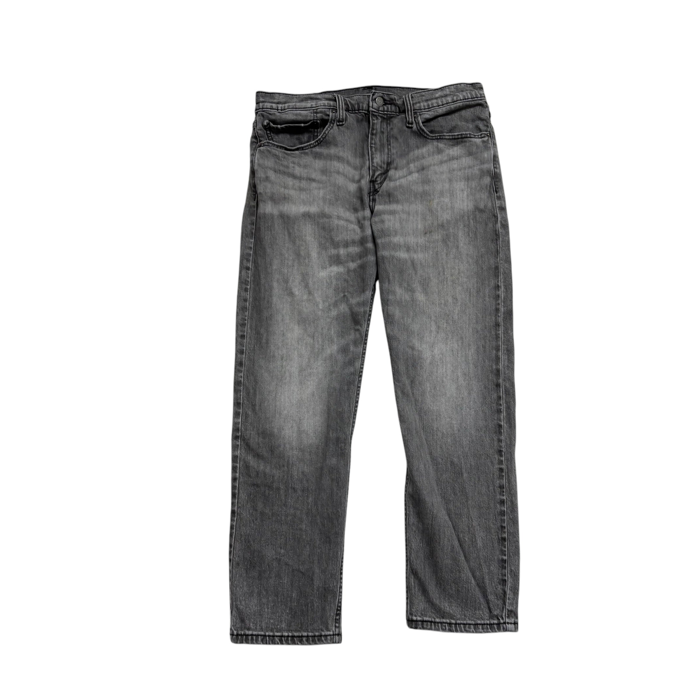 Levis 502 Jeans W34 L29 Mens Grey Regular Tapered Fit Stretch Denim