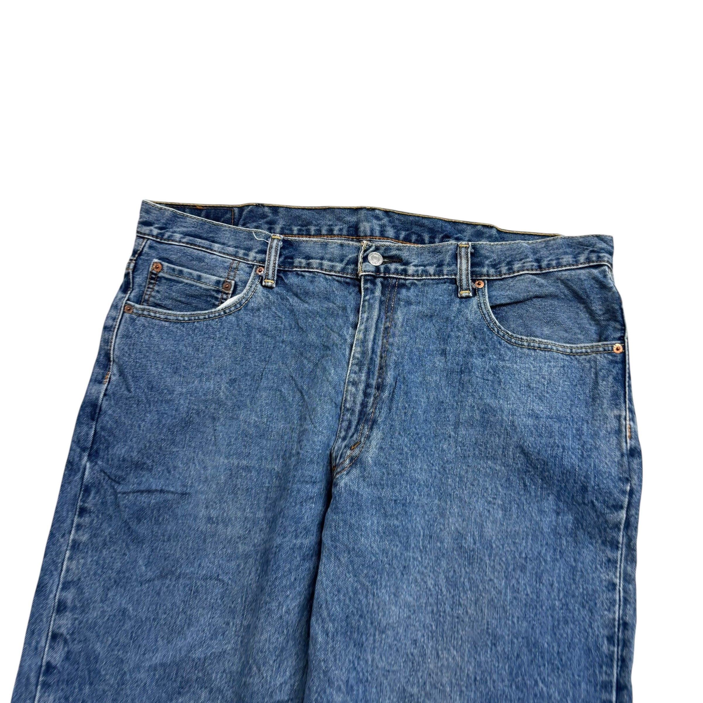 Levis 550 Jeans W40 L30 Mens Mid Blue Baggy Relaxed Straight Fit Denim (E)