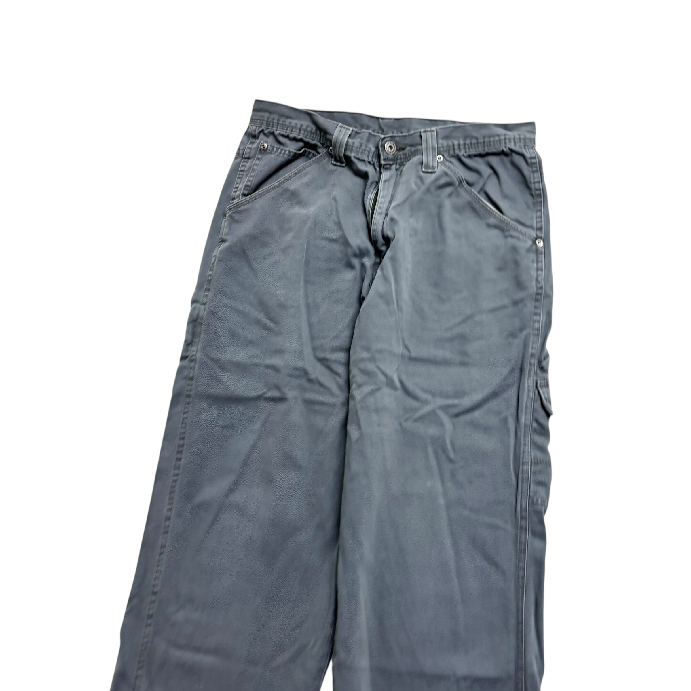 Wrangler Carpenter Trousers W30 L30 Mens Grey Baggy Relaxed Fit Vintage Pant (E)