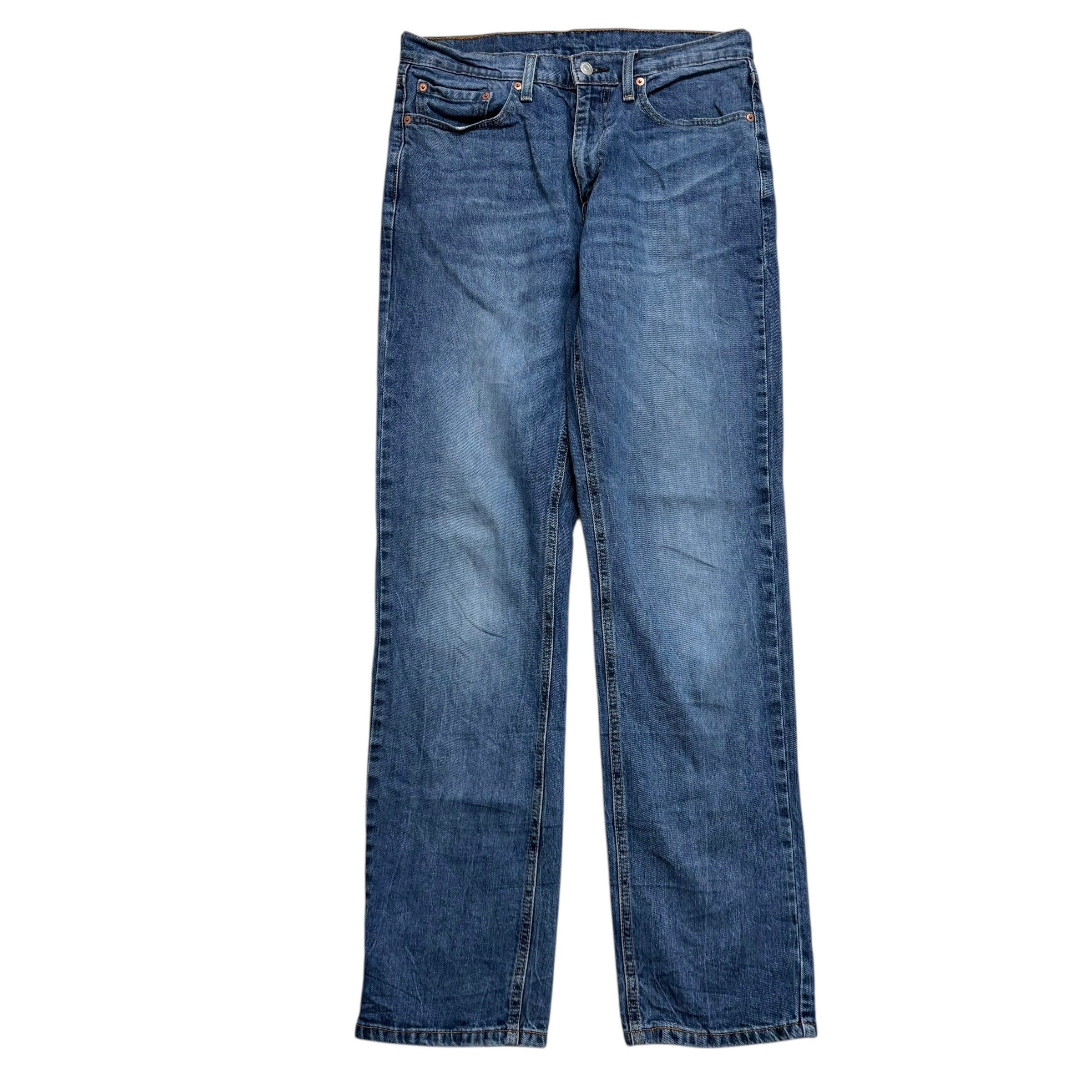 Levis 541 Jeans W32 L35 Mens Mid Blue Athletic Tapered Fit Stretch Denim (E)