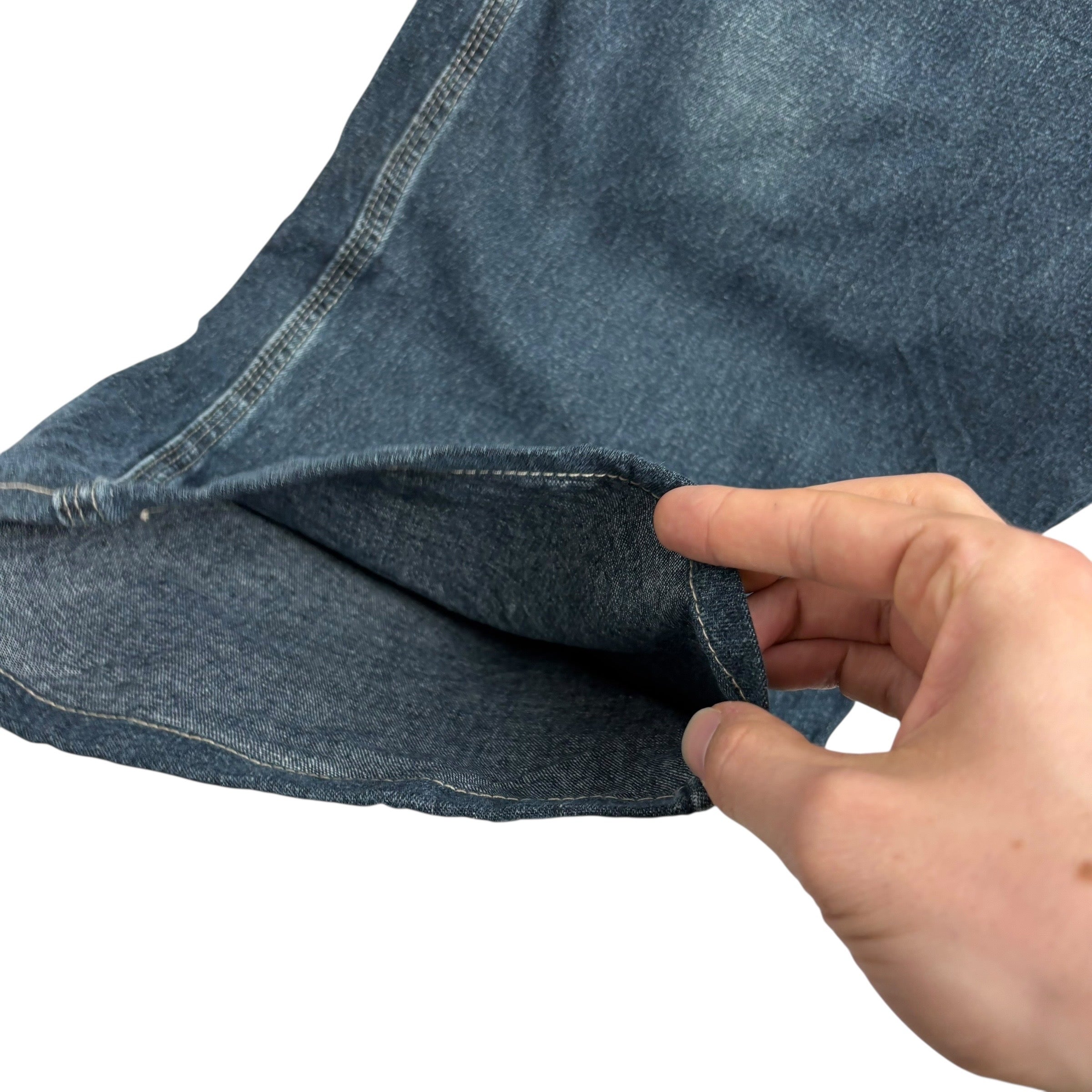 Wrangler Carpenter Jeans W40 L27 Mens Dark Blue Relaxed Straight Fit Denim