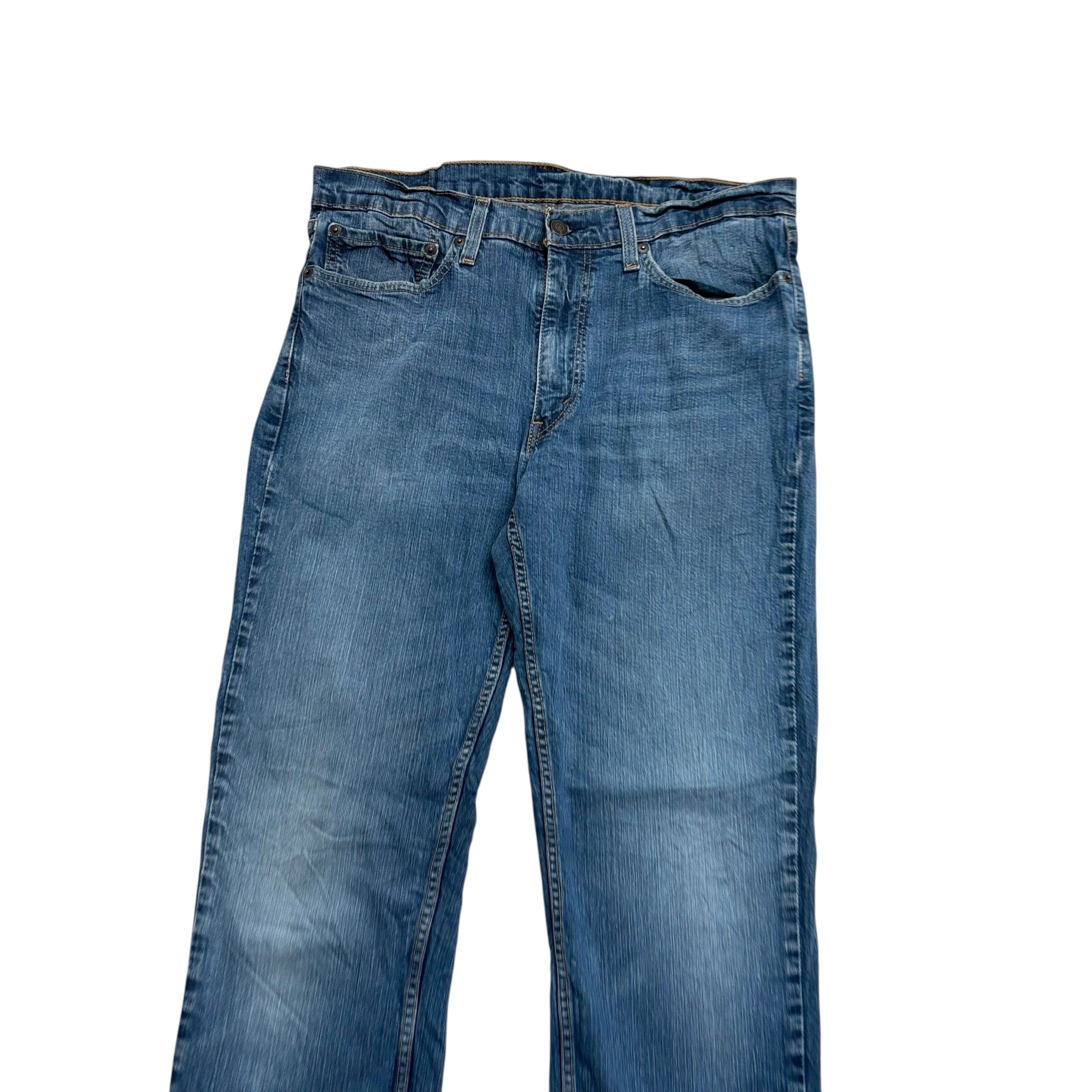 Levis 514 Jeans W34 L36 Mens Blue Regular Straight Fit Stretch Denim (E)