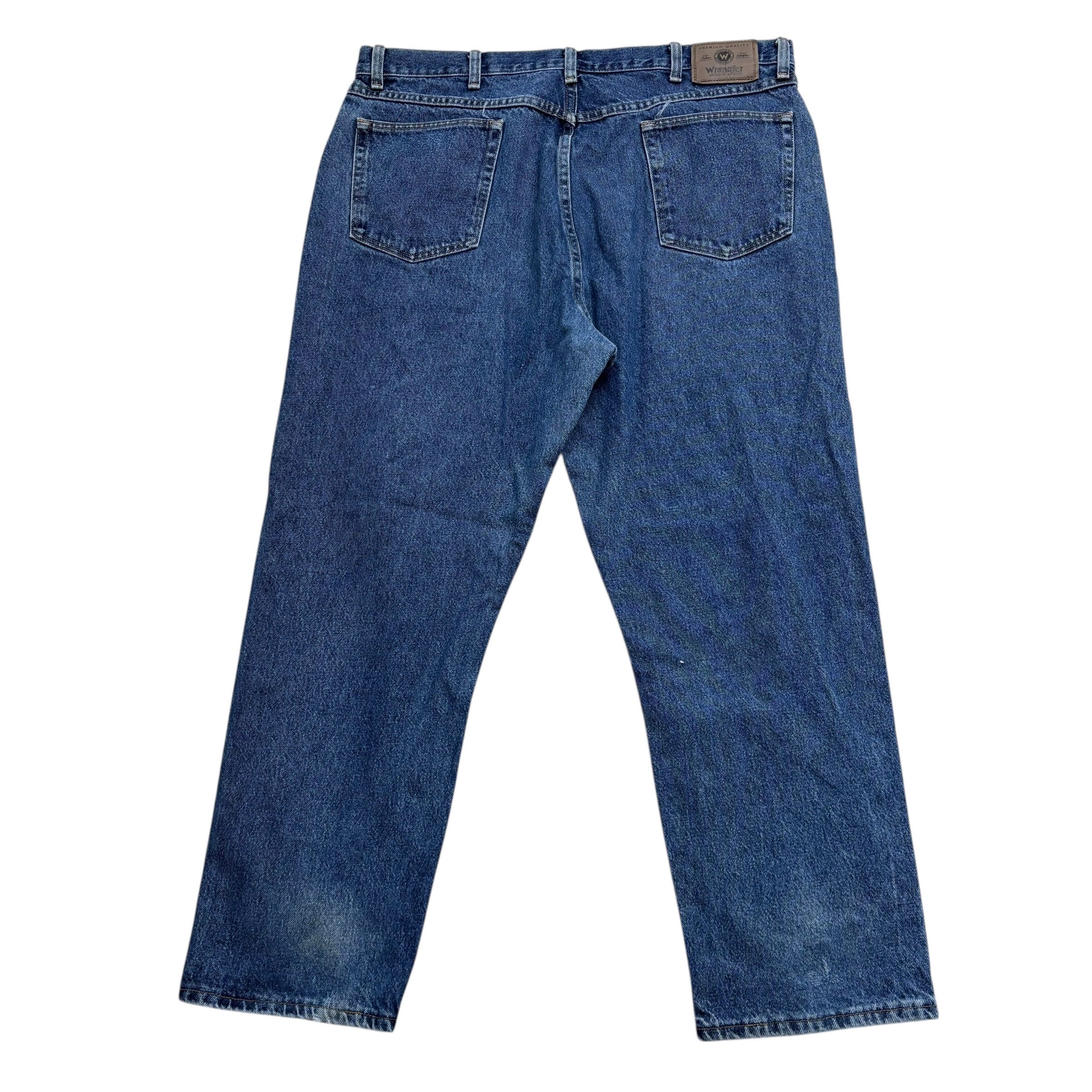 Wrangler Jeans W40 L30 Mens Mid Blue Relaxed Straight Fit Vintage Denim