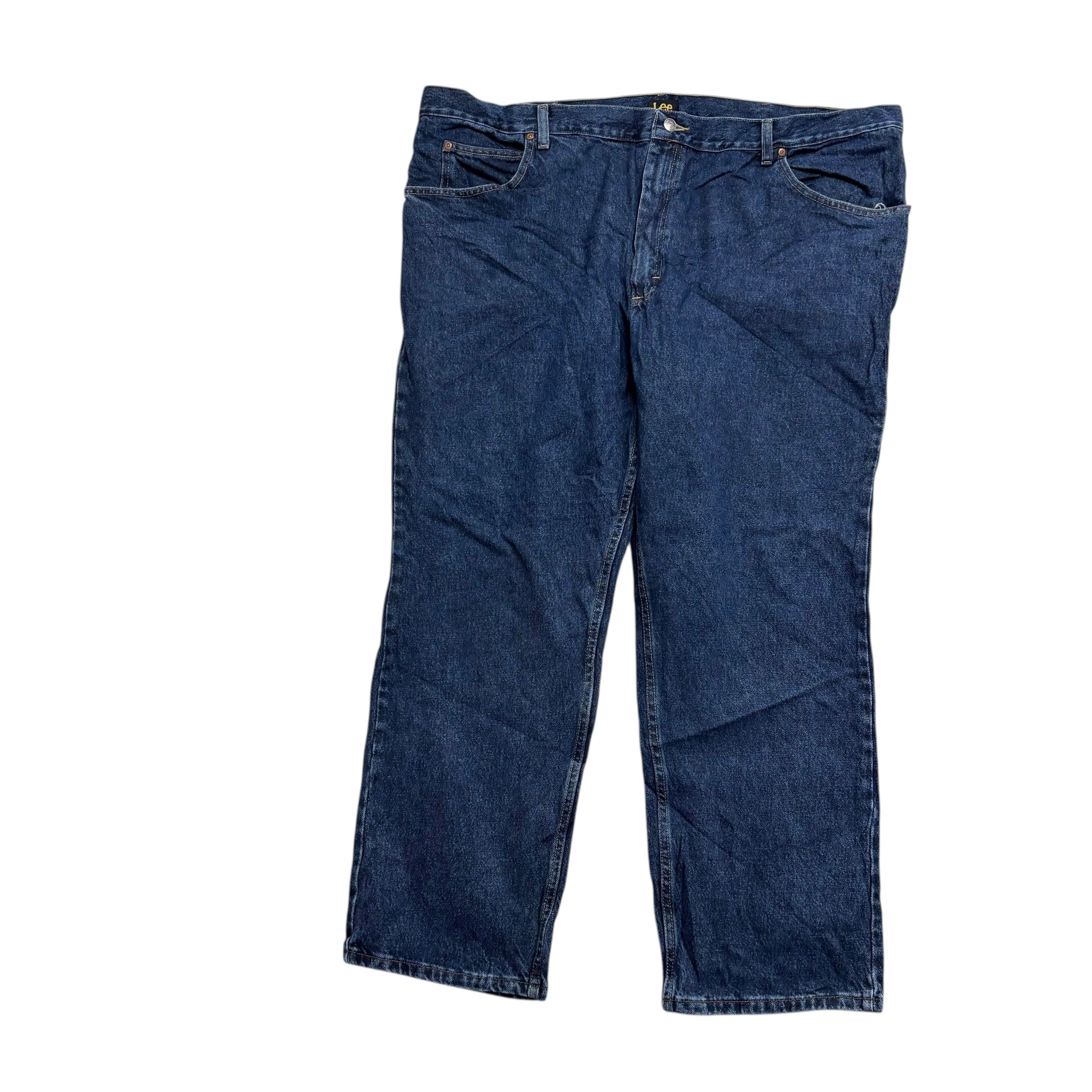 Lee Jeans W48 L30 Mens Dark Blue Regular Straight Fit Denim (E)