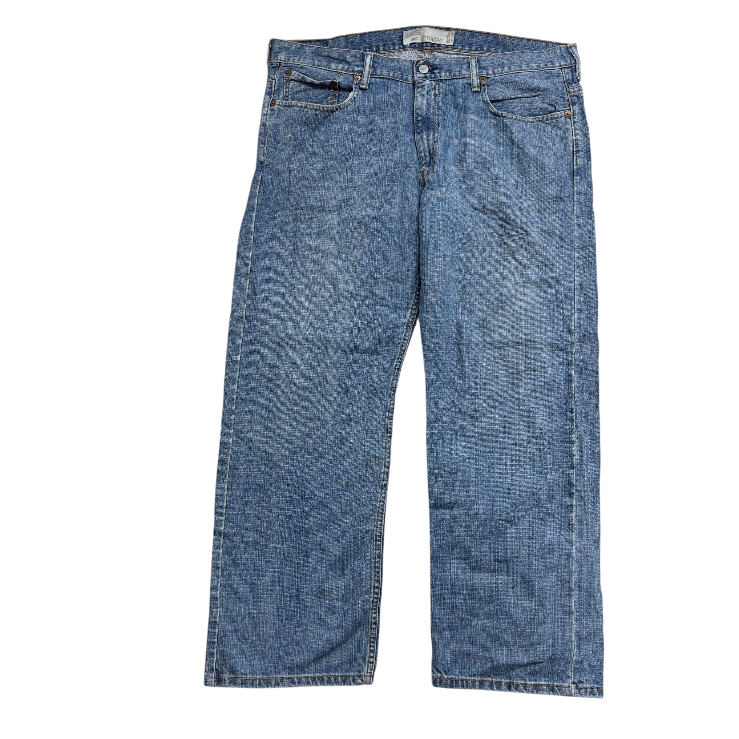 Levis 559 Jeans W38 L30 Mens Mid Blue Baggy Relaxed Straight Fit Vintage Denim