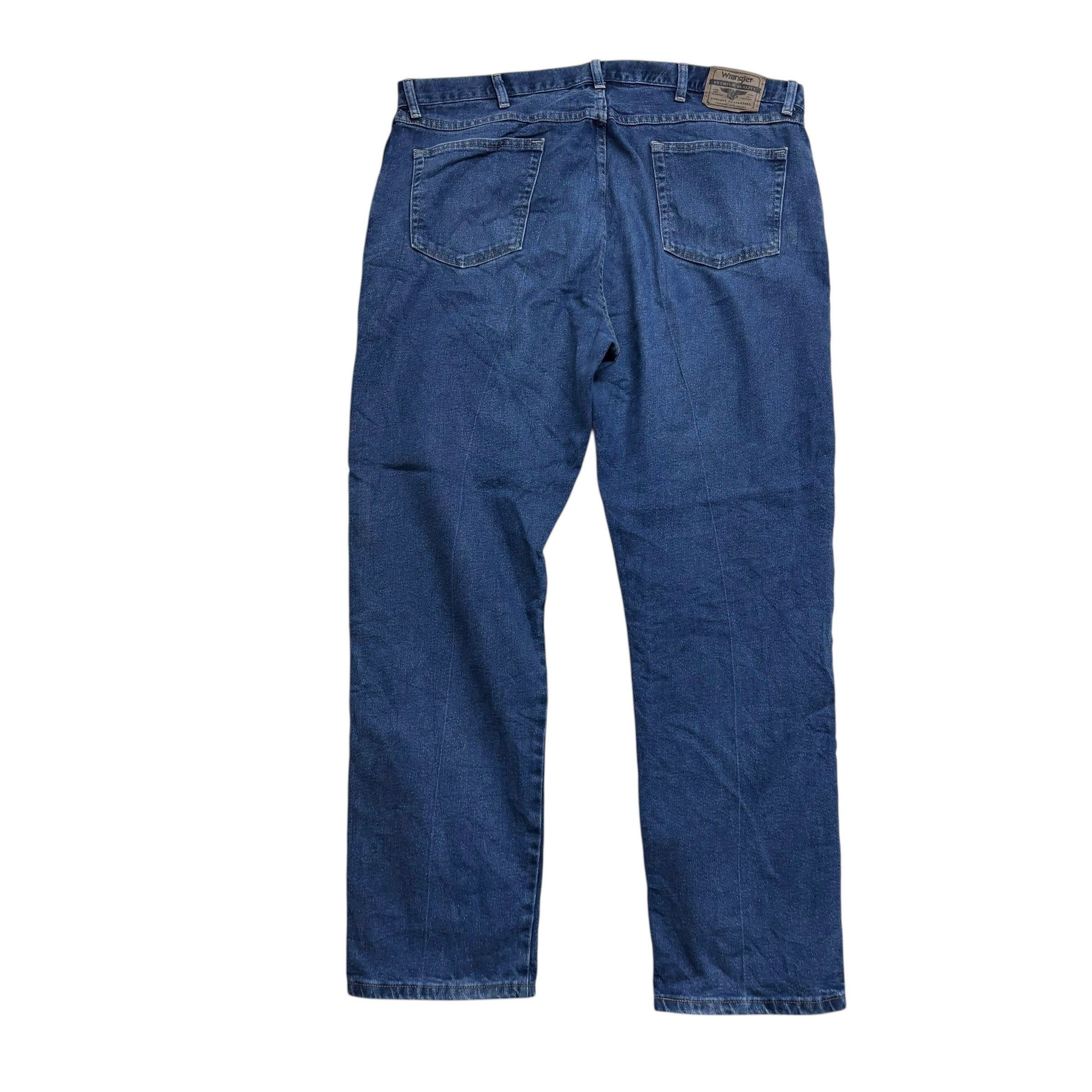 Wrangler Jeans W42 L32 Mens Mid Blue Regular Straight Fit Denim