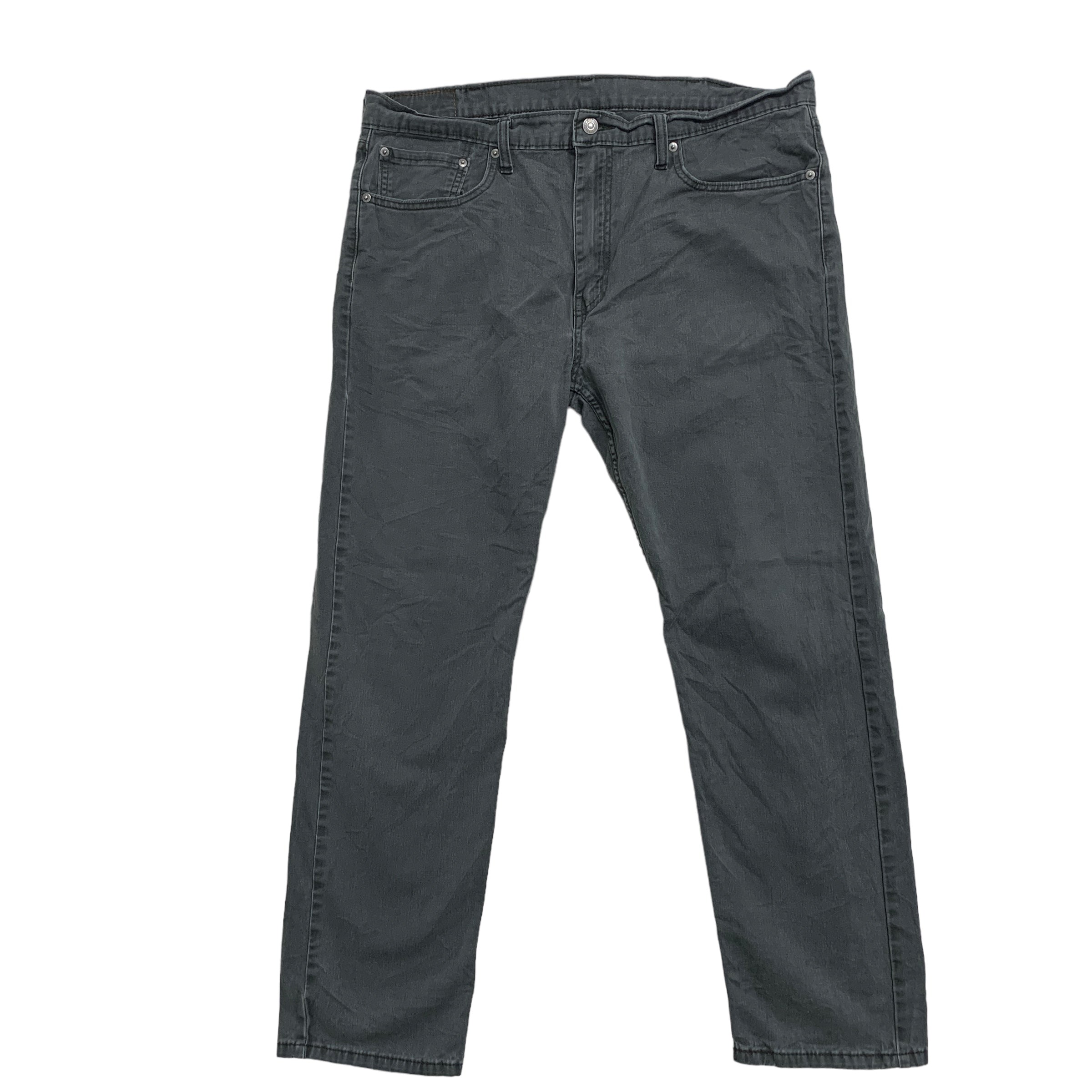 Levis 502 Trousers W38 L30 Mens Grey Regular Taper Fit Cotton Pants