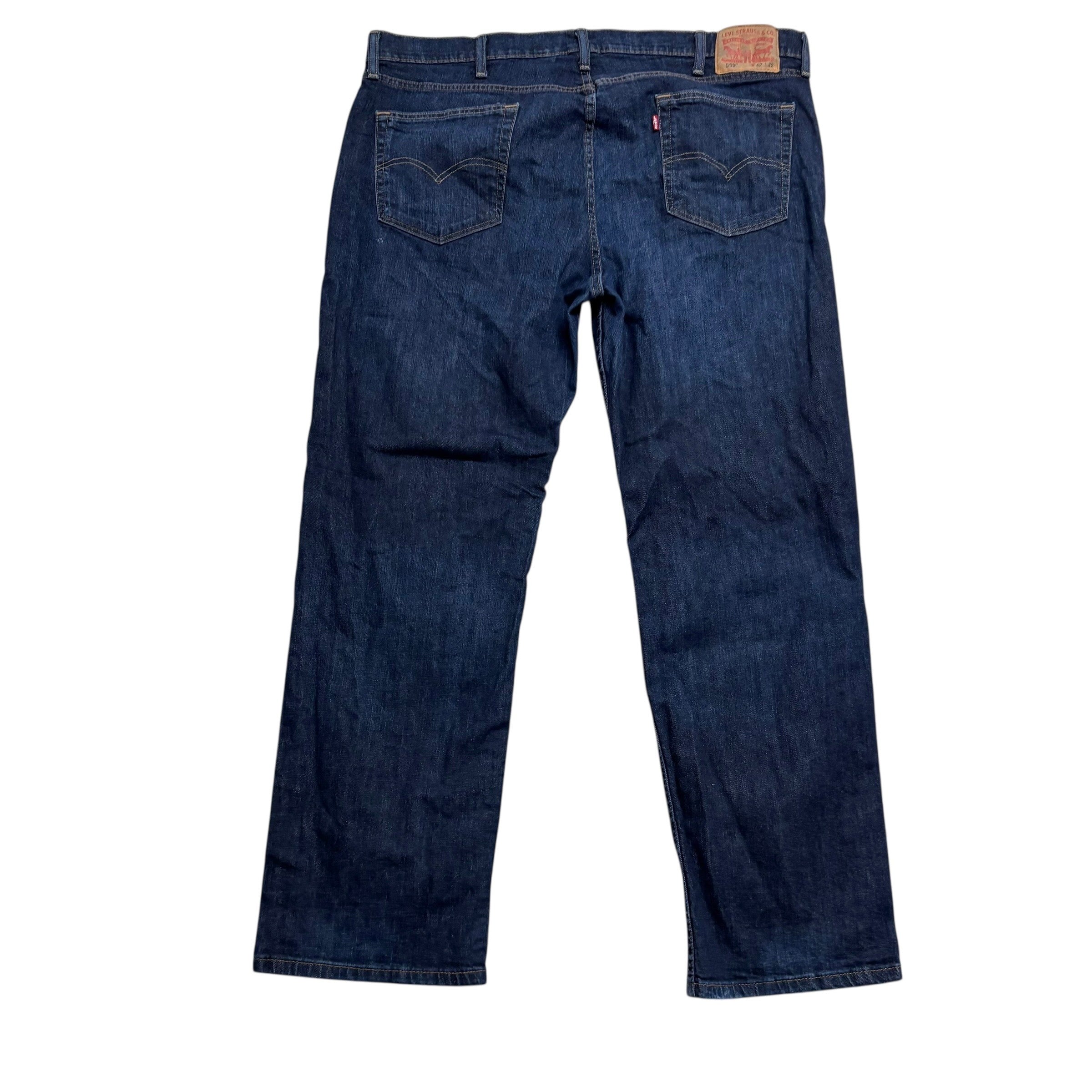 Levis 559 Jeans W42 L32 Mens Dark Blue Baggy Relaxed Straight Fit Stretch Denim